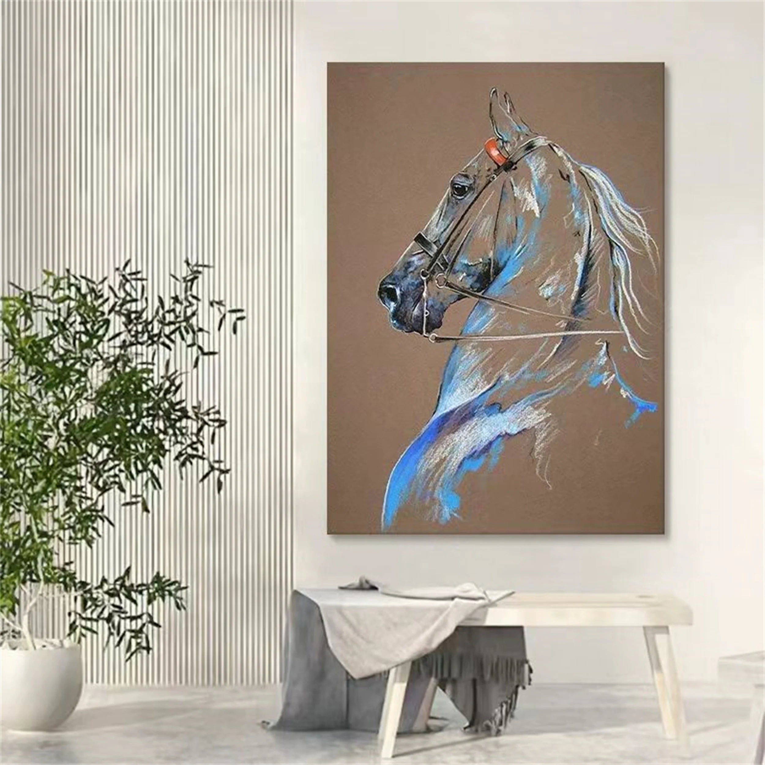 Colorful Horse Abstract Animal Wall Art #AM020