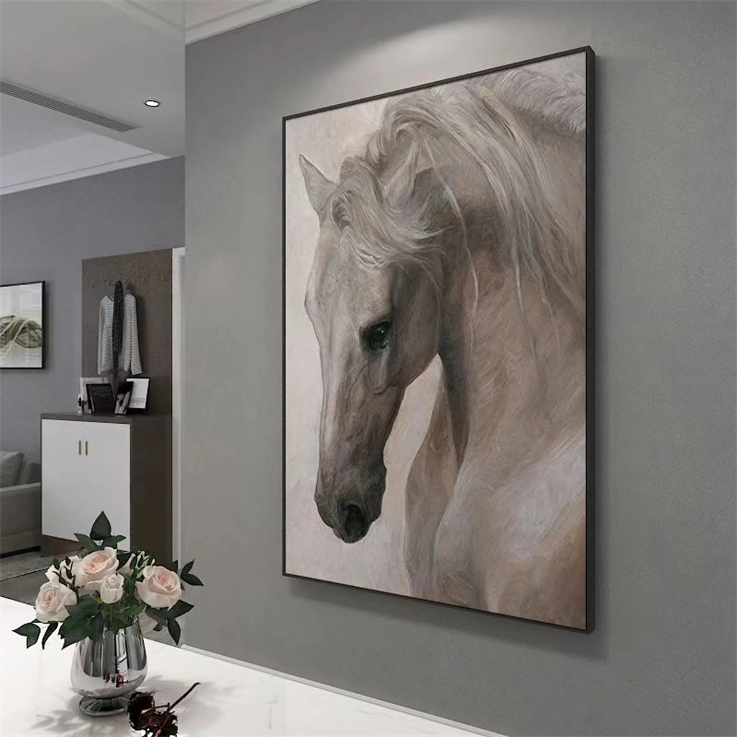 Colorful Horse Abstract Animal Wall Art #AM022