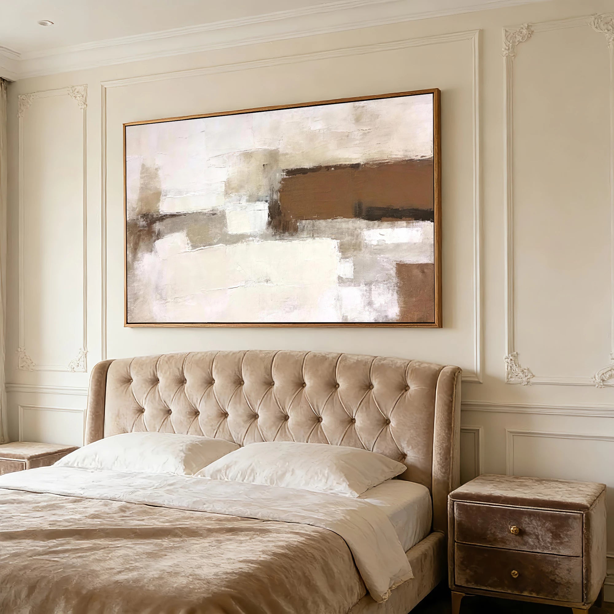 Earthy Tones Wabi-Sabi Textured Oil Painting #WA61
