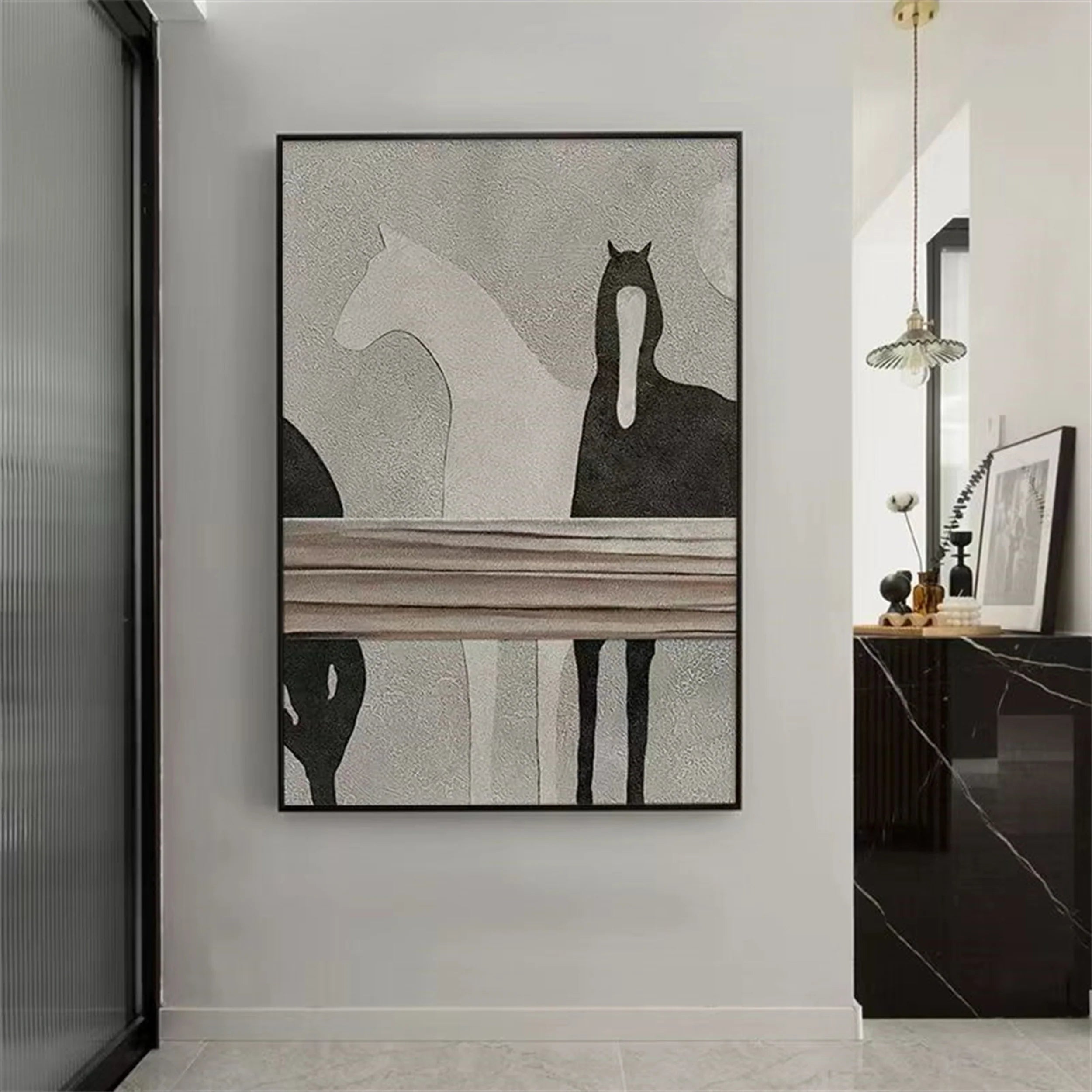 Colorful Horse Abstract Animal Wall Art #AM024