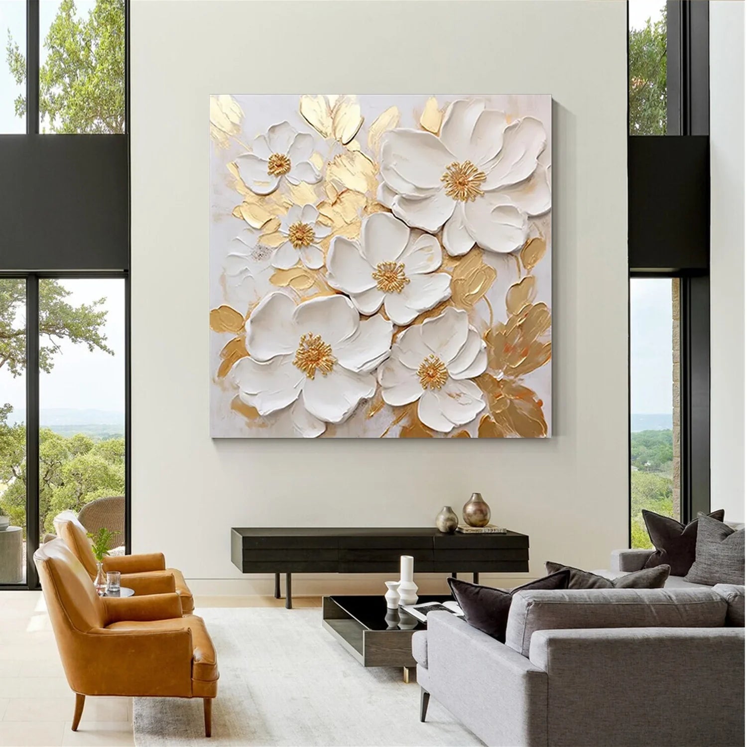 Flower & Tree Abstract Wall Art #FT090