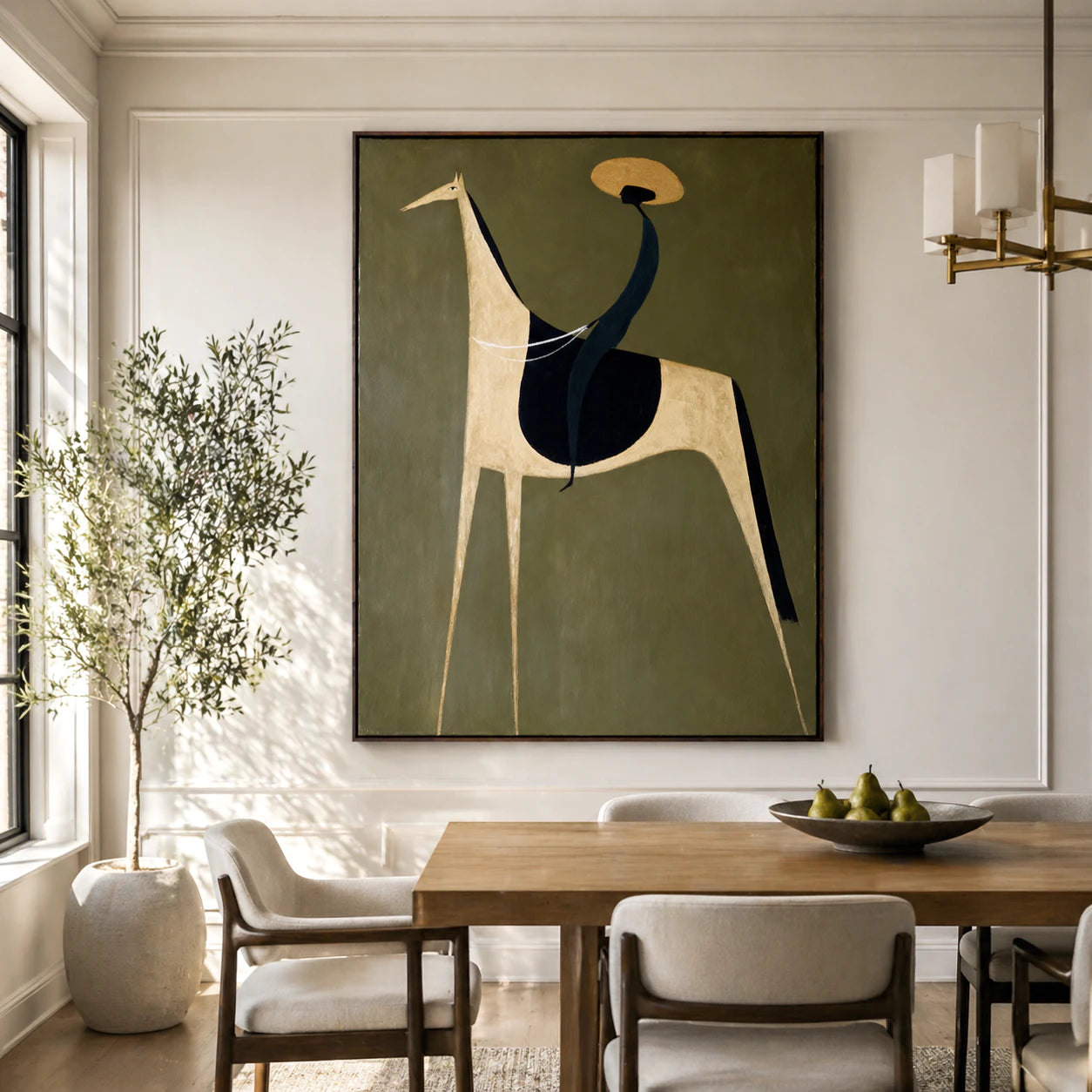 Abstract Horse Rider Painting #AB153