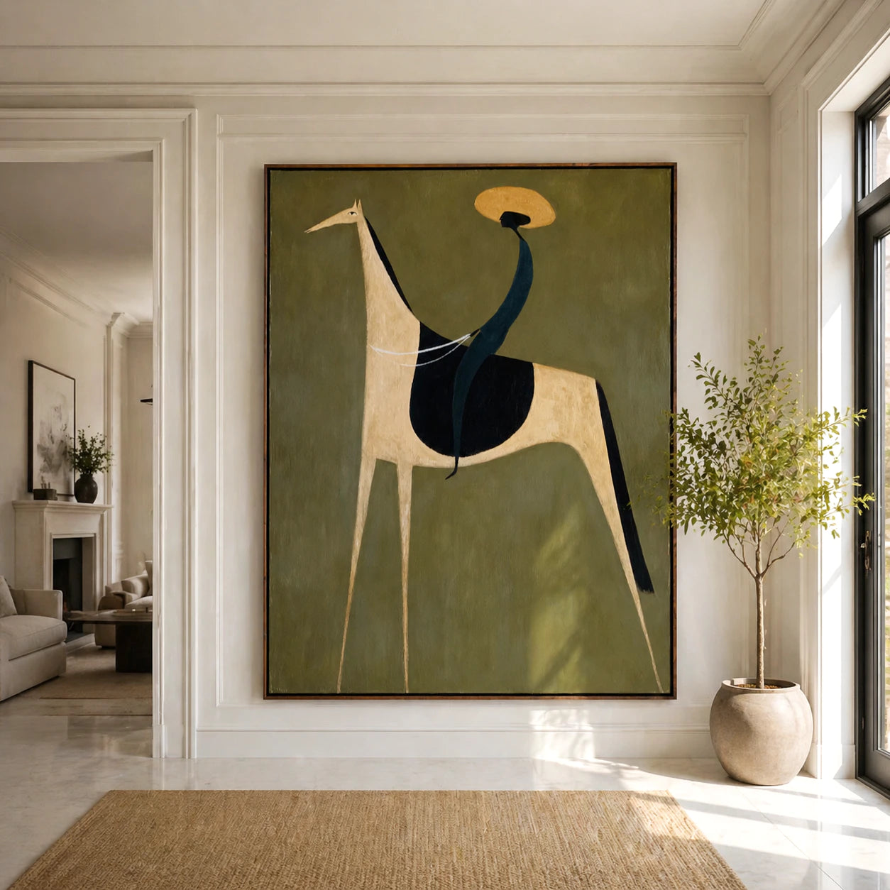 Abstract Horse Rider Painting #AB153