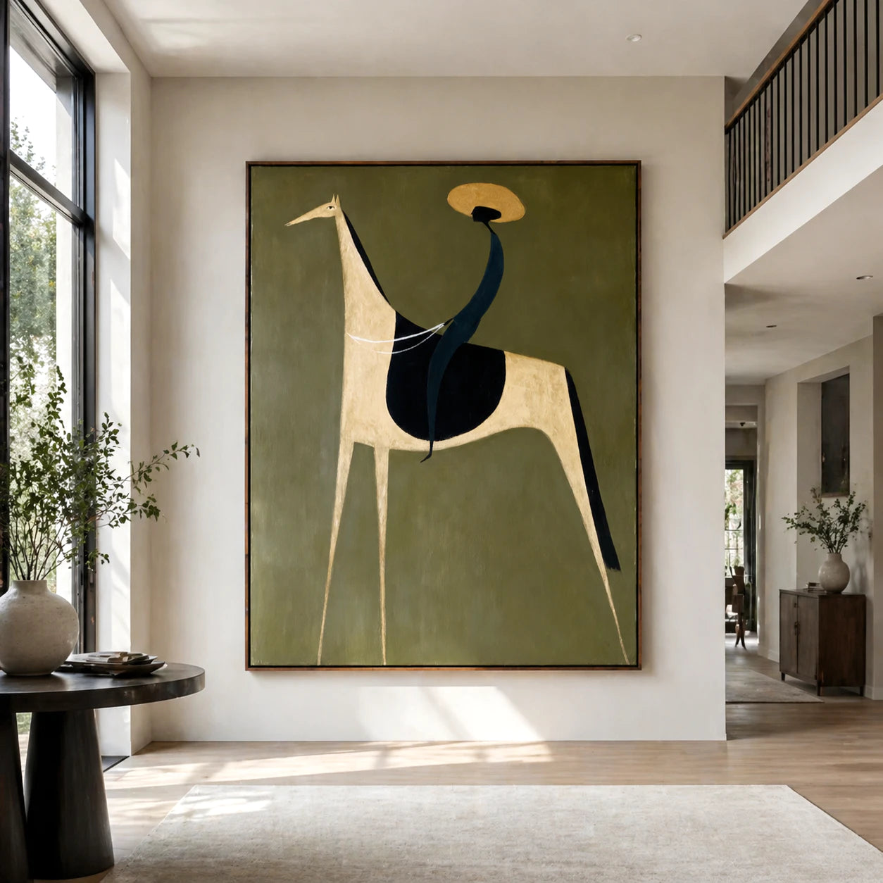 Abstract Horse Rider Painting #AB153