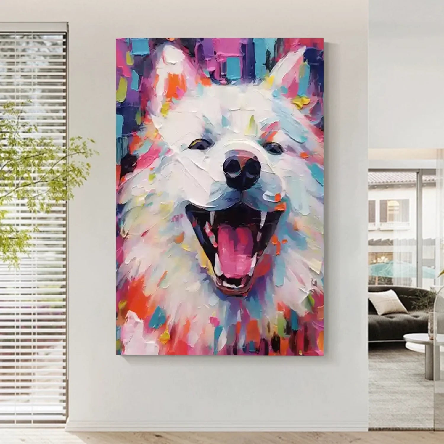 Abstract Animal Dog Wall Art #AM114