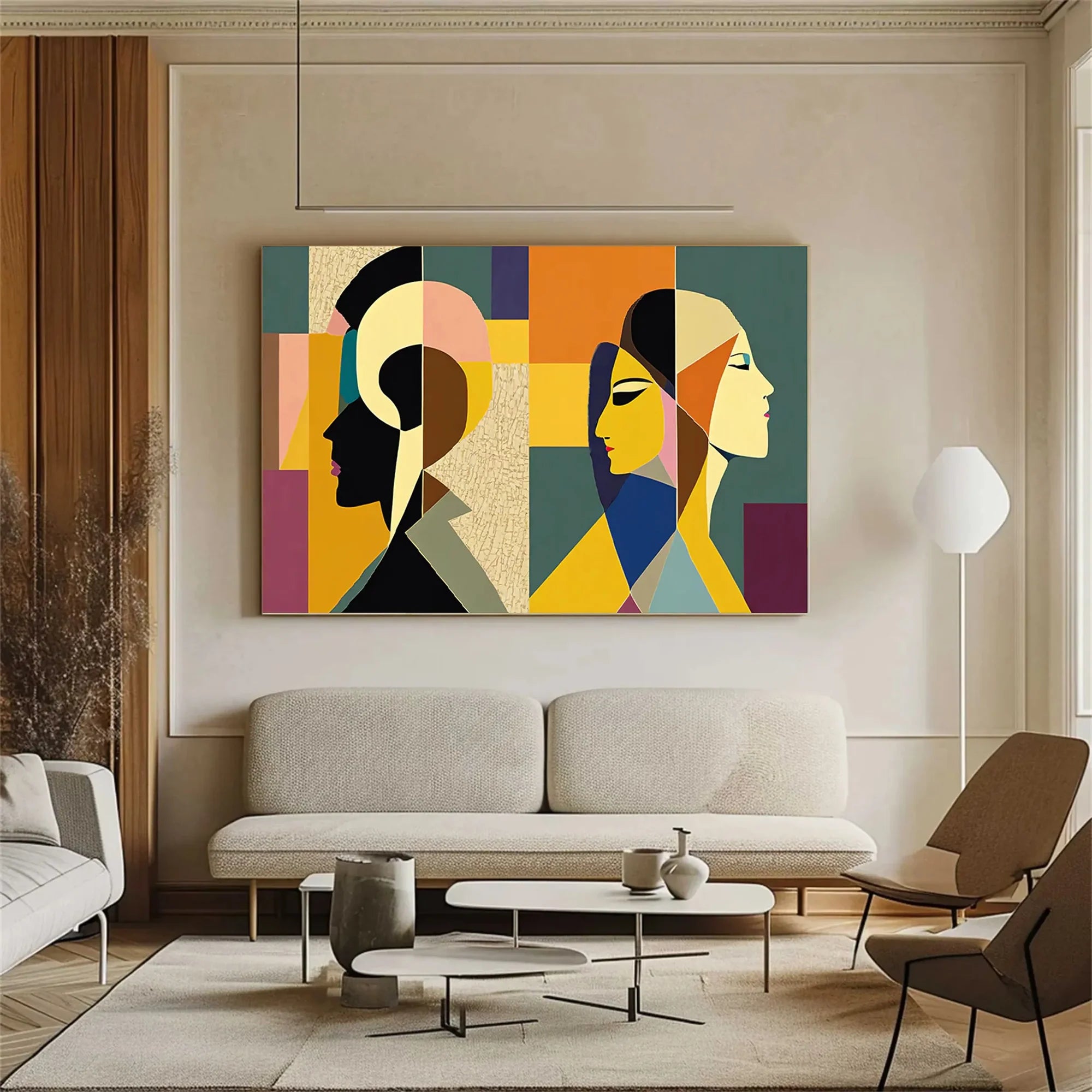 Geometric Abstract Figure Oil Painting #PO386