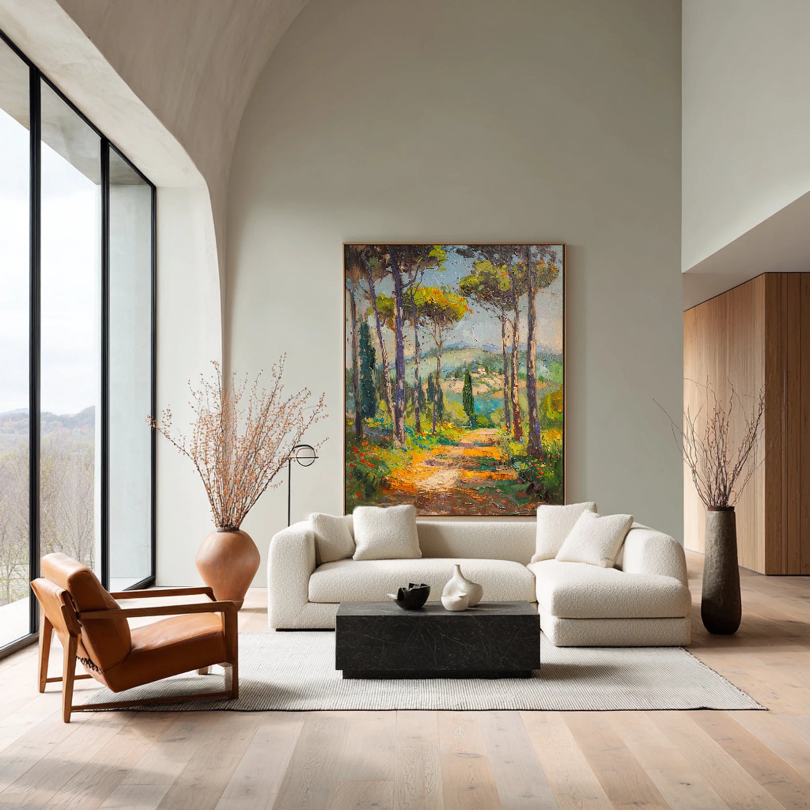 Impressionist Forest Path Wall Art #FJ639