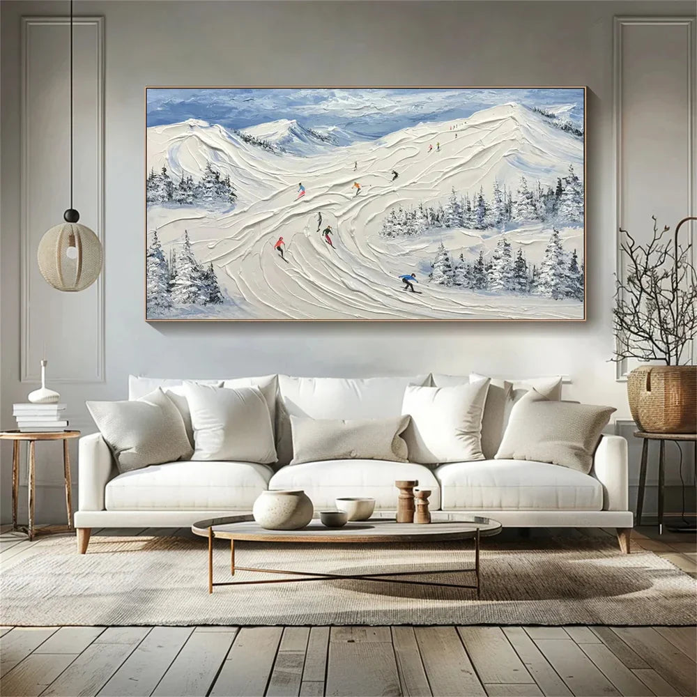 White Sport Art Minimalist Textured Wall Art #AS005