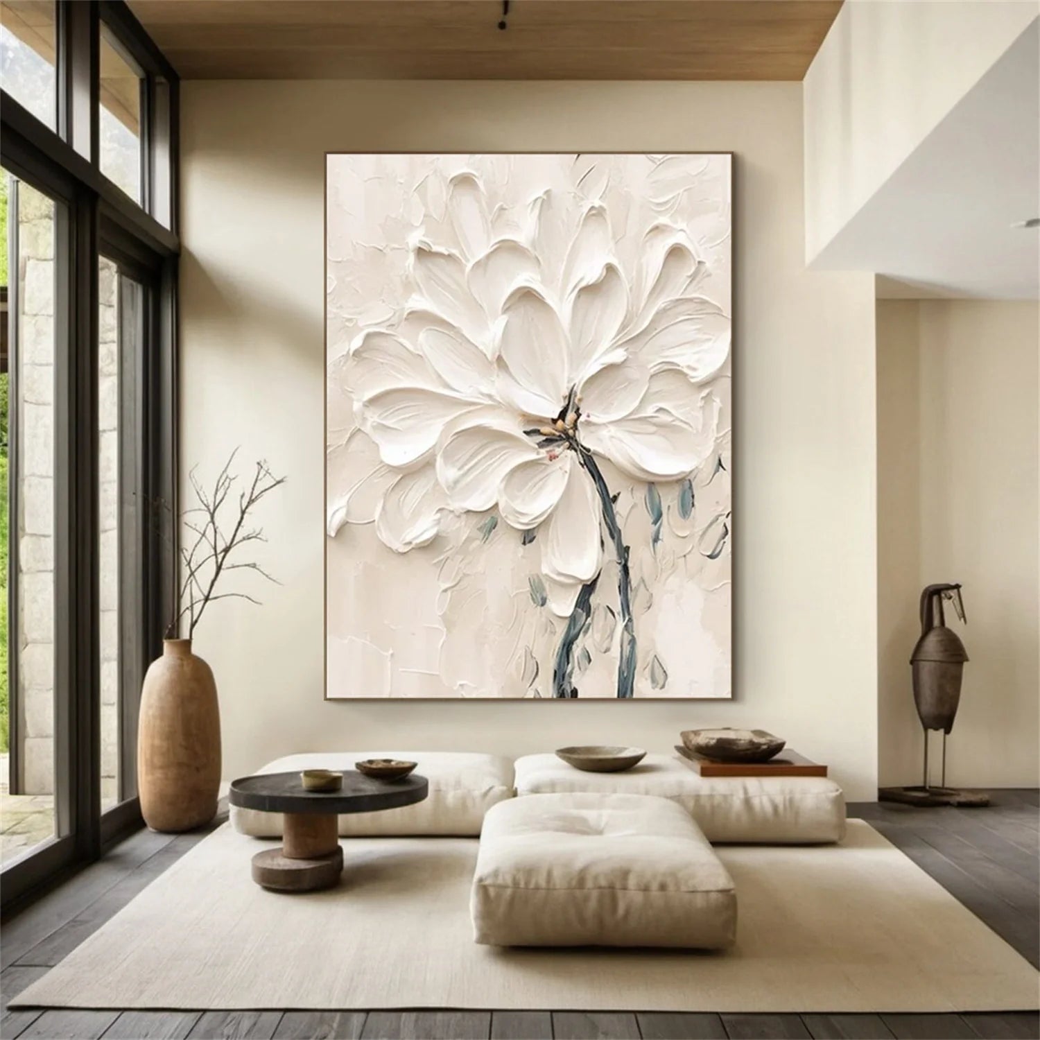 Flower & Tree Abstract_Textured Wall Art #FT144