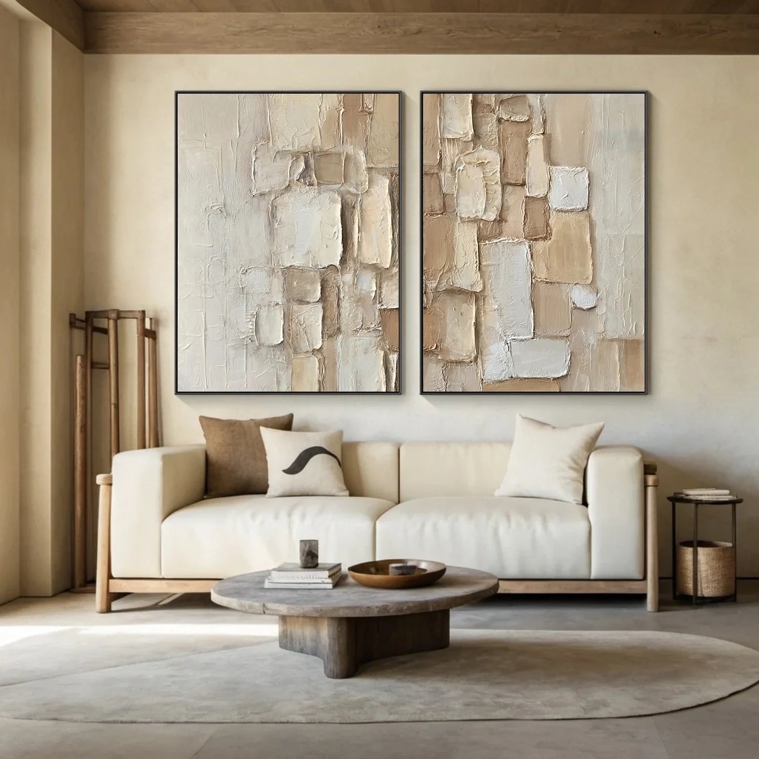 Abstract_Textured Canvas Art Set of 2 #WA824