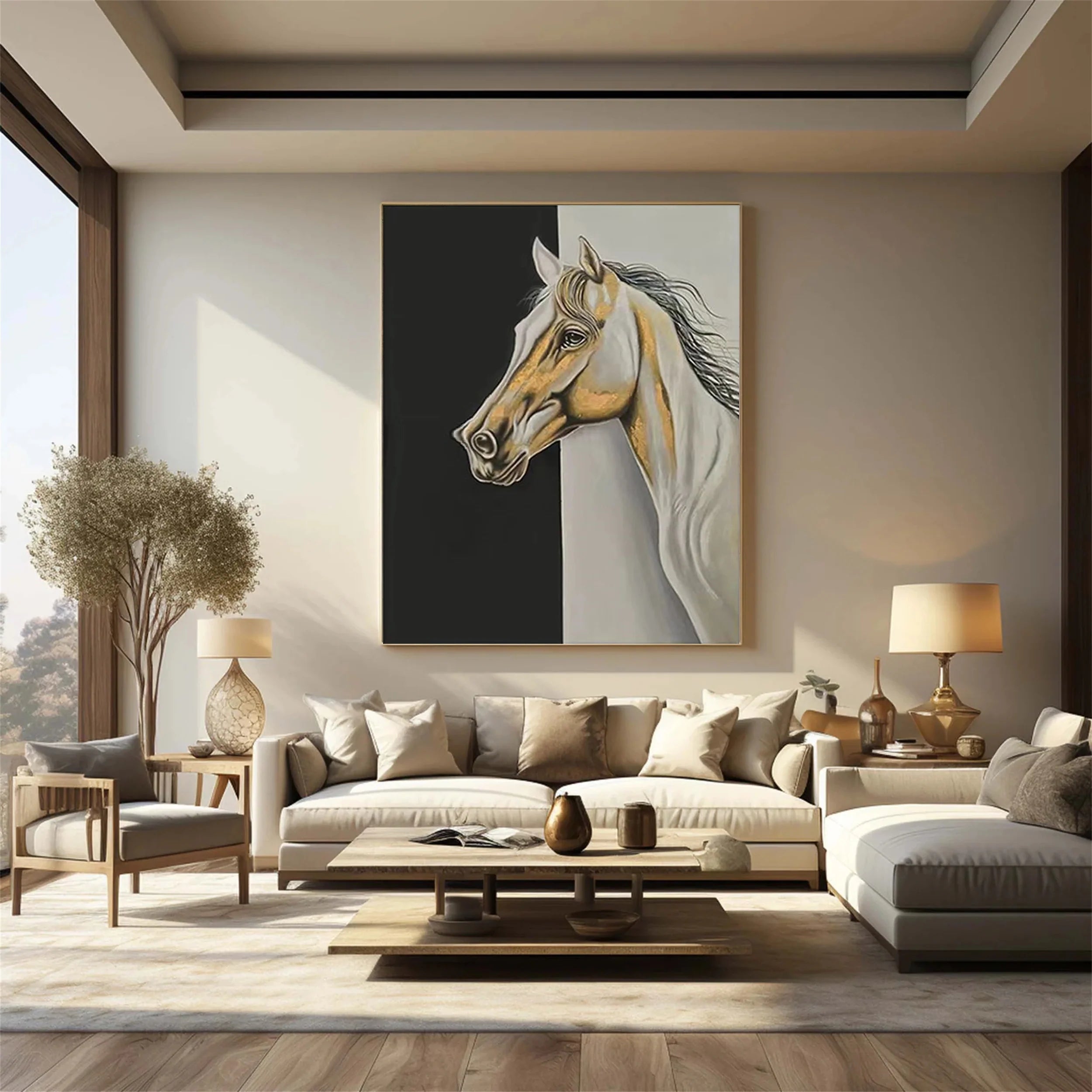 Colorfu Horse Abstract Animal Wall Art #AM014