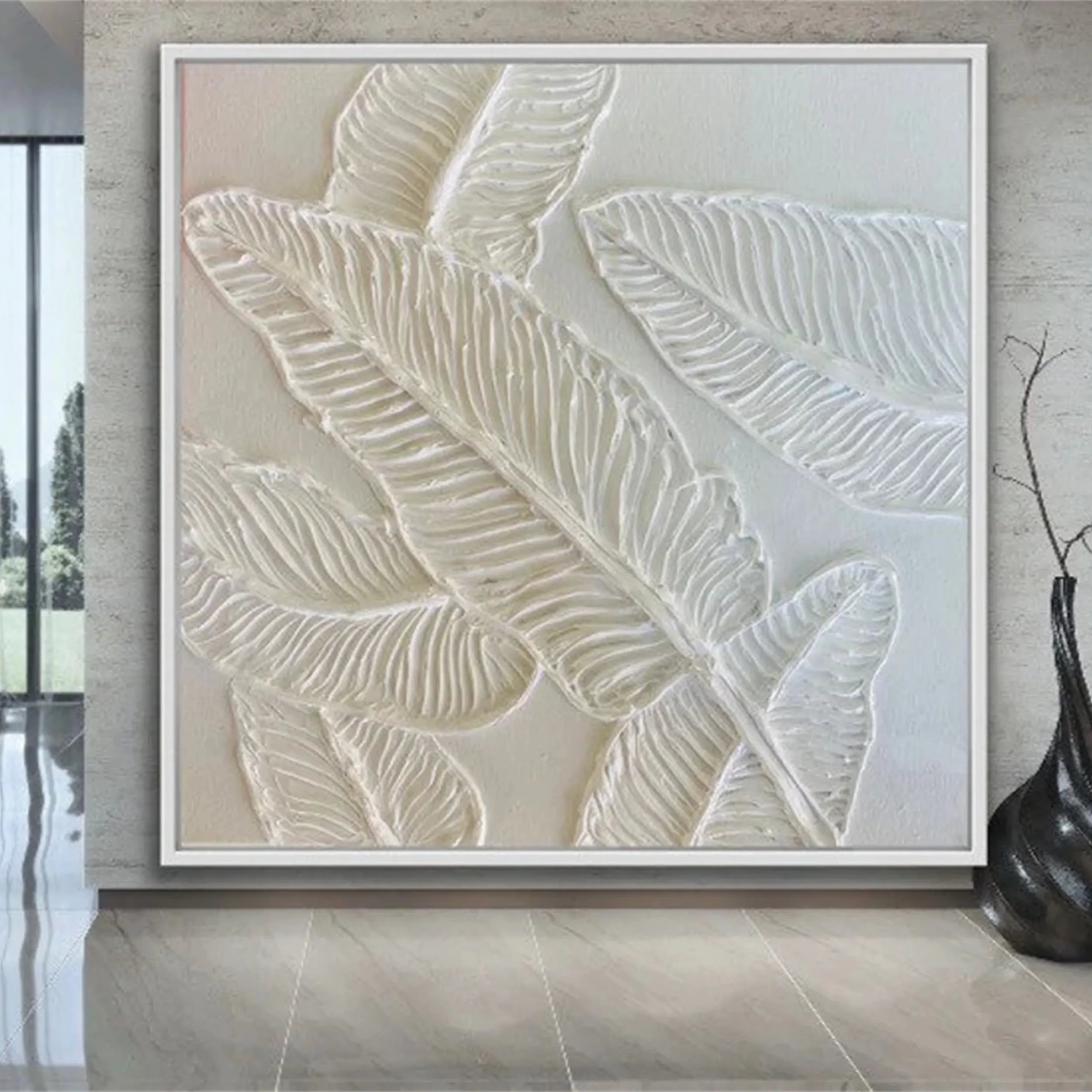 Flower & Tree Abstract Textured Wall Art #FT030