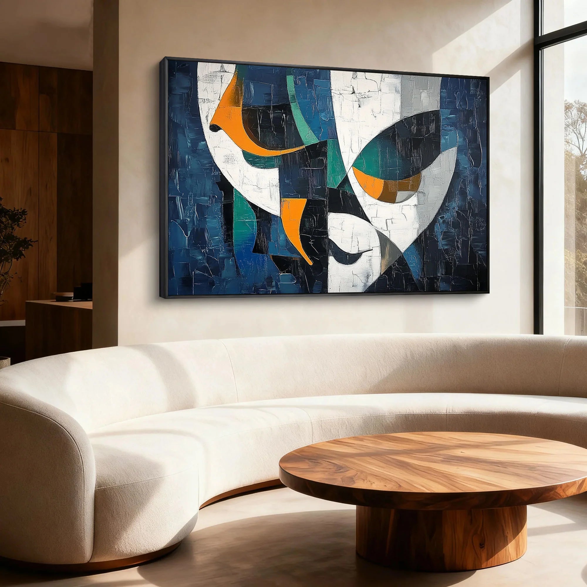 Modern Textured Abstract Expressionist Canvas Artwork #PO389