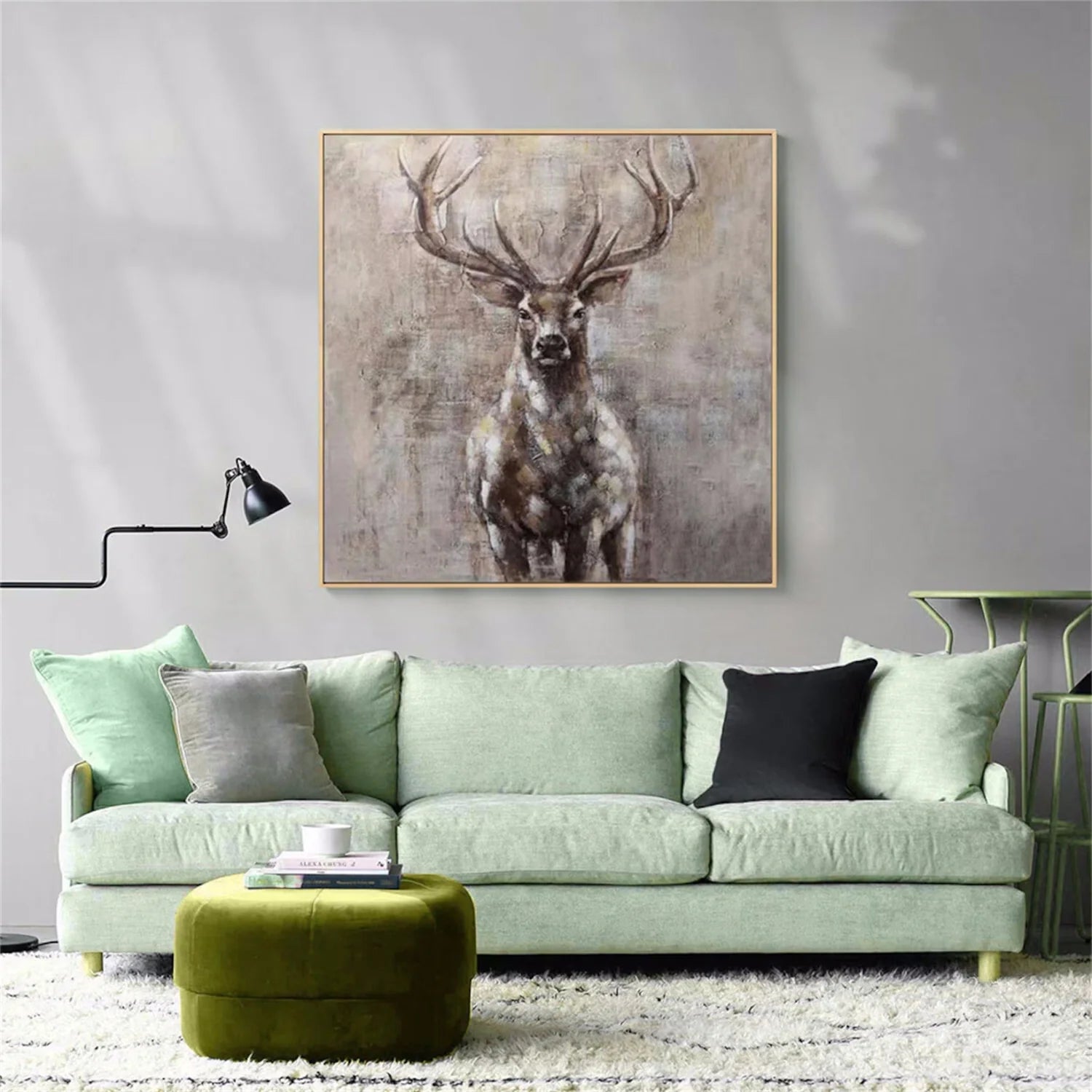 Beige and Brown Abstract Animal Wall Art #AM074