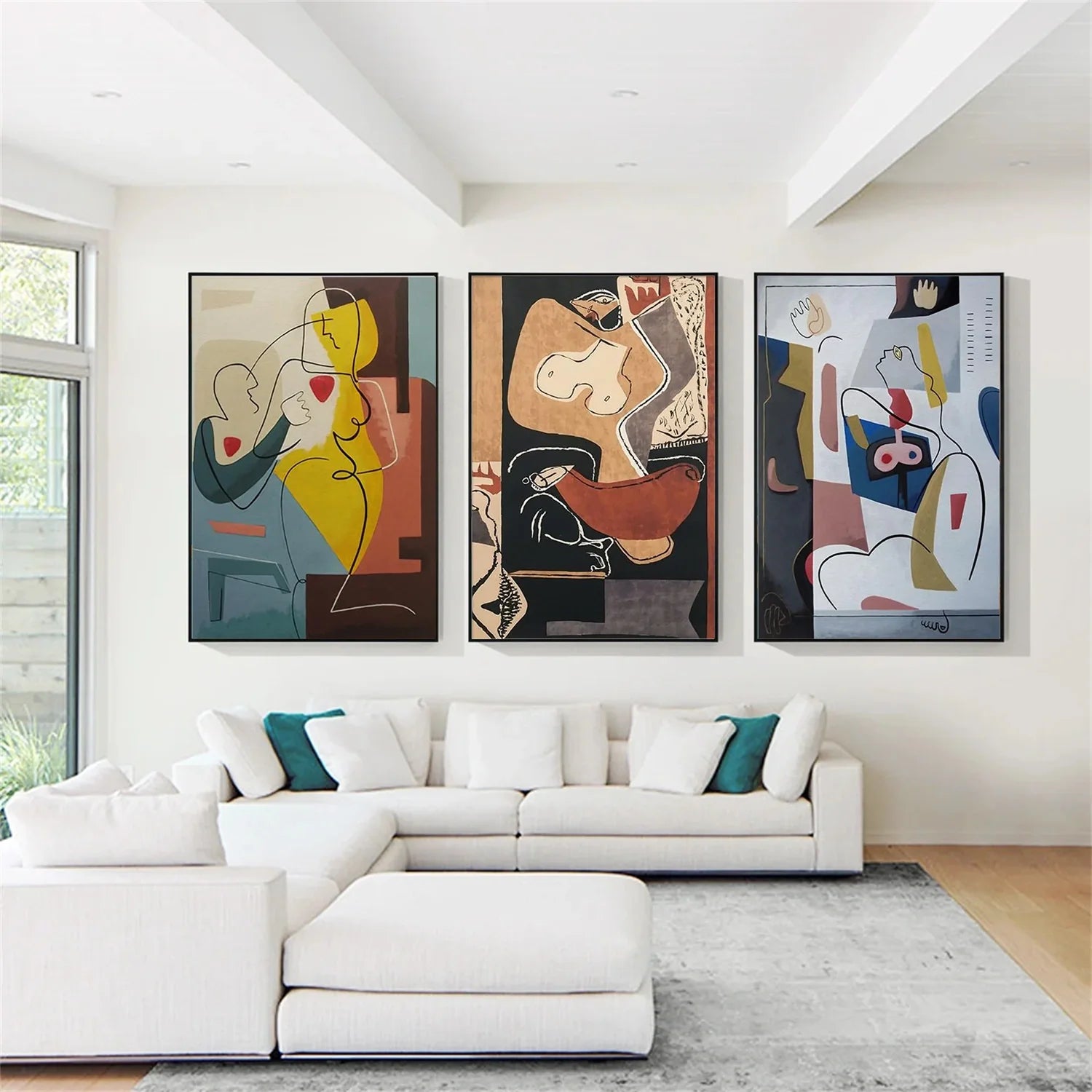 Abstract Portrait_Wall Art Set of 3 #AB064