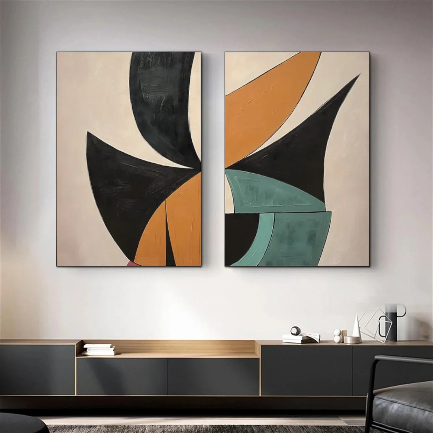 Abstract_Canvas Art Set of 2 #WA728