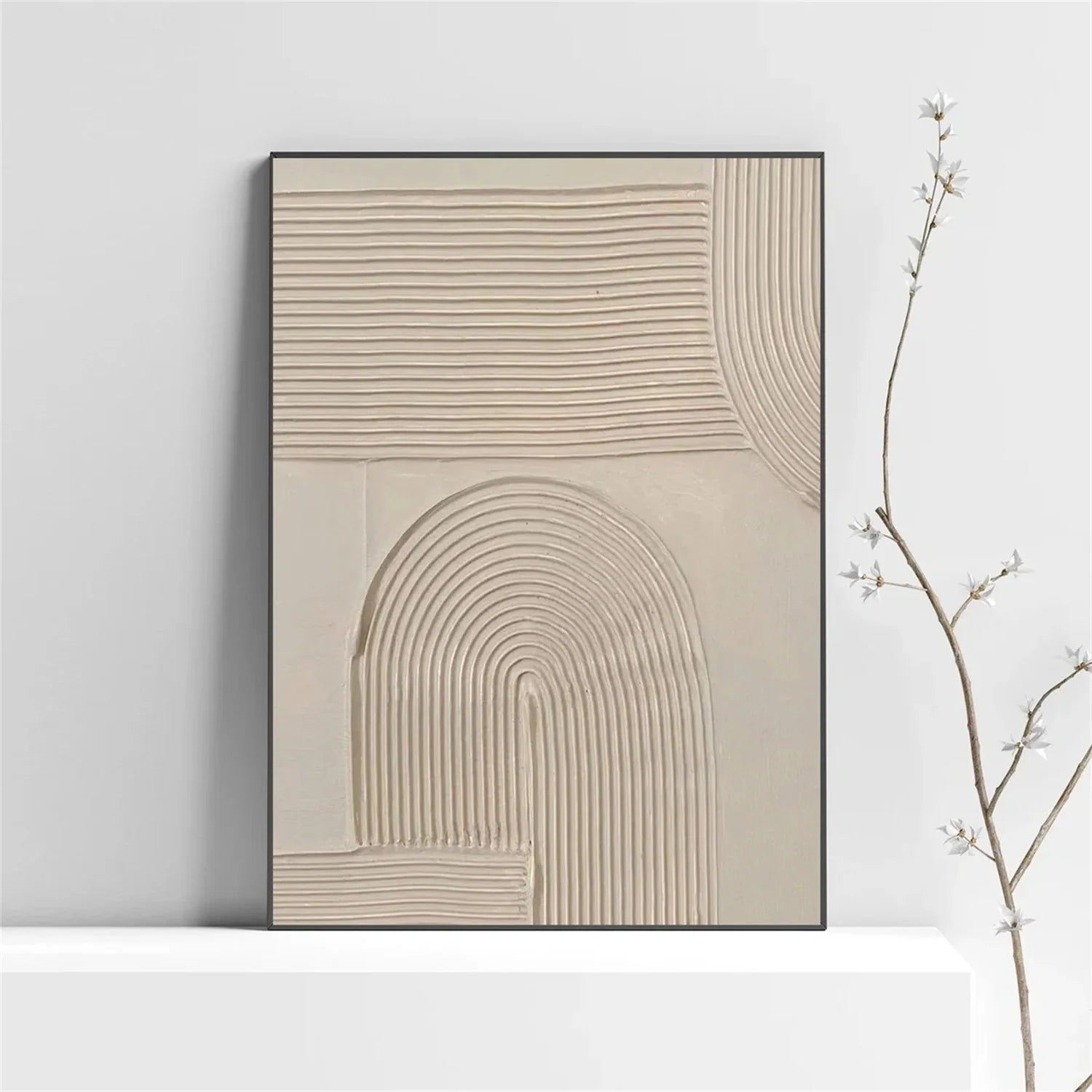 Minimalist Brown & Beige Art #MB028