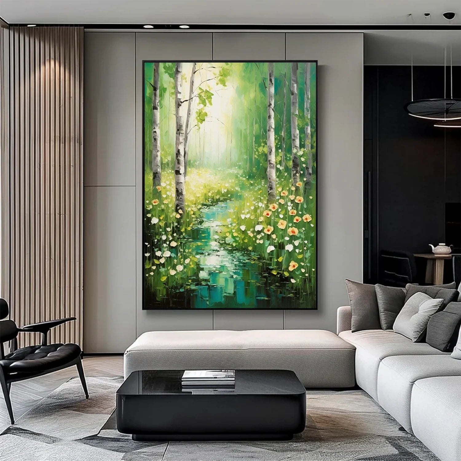 Flower & Tree Abstract Textured Wall Art #FT075