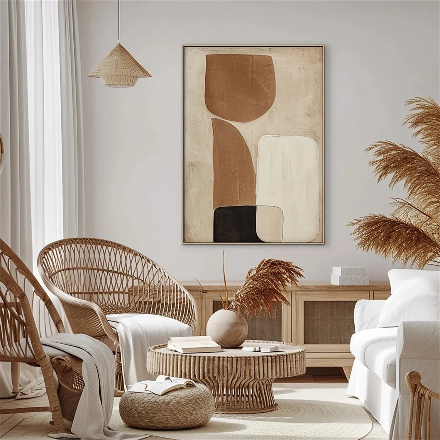 Minimalist Brown & Beige Art #MB015