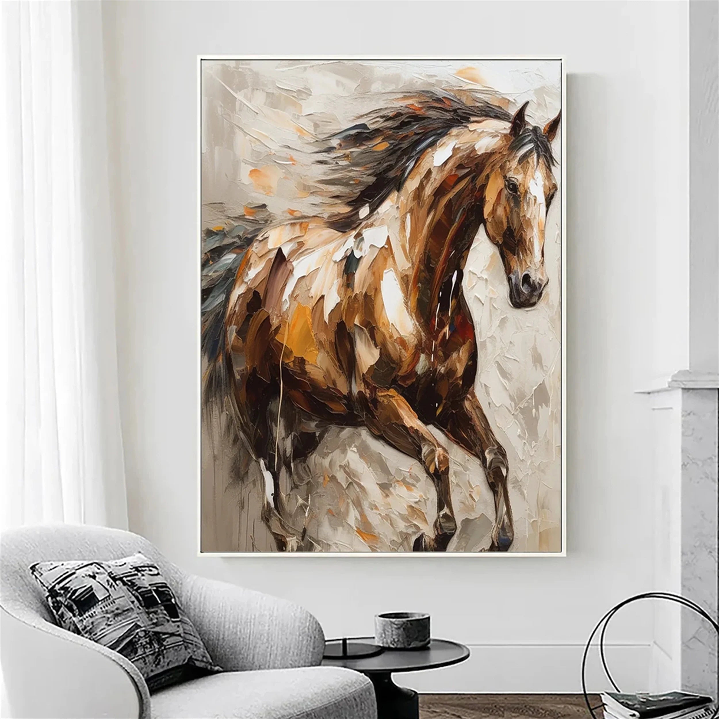 Colorful Horse Abstract Animal Wall Art #AM044