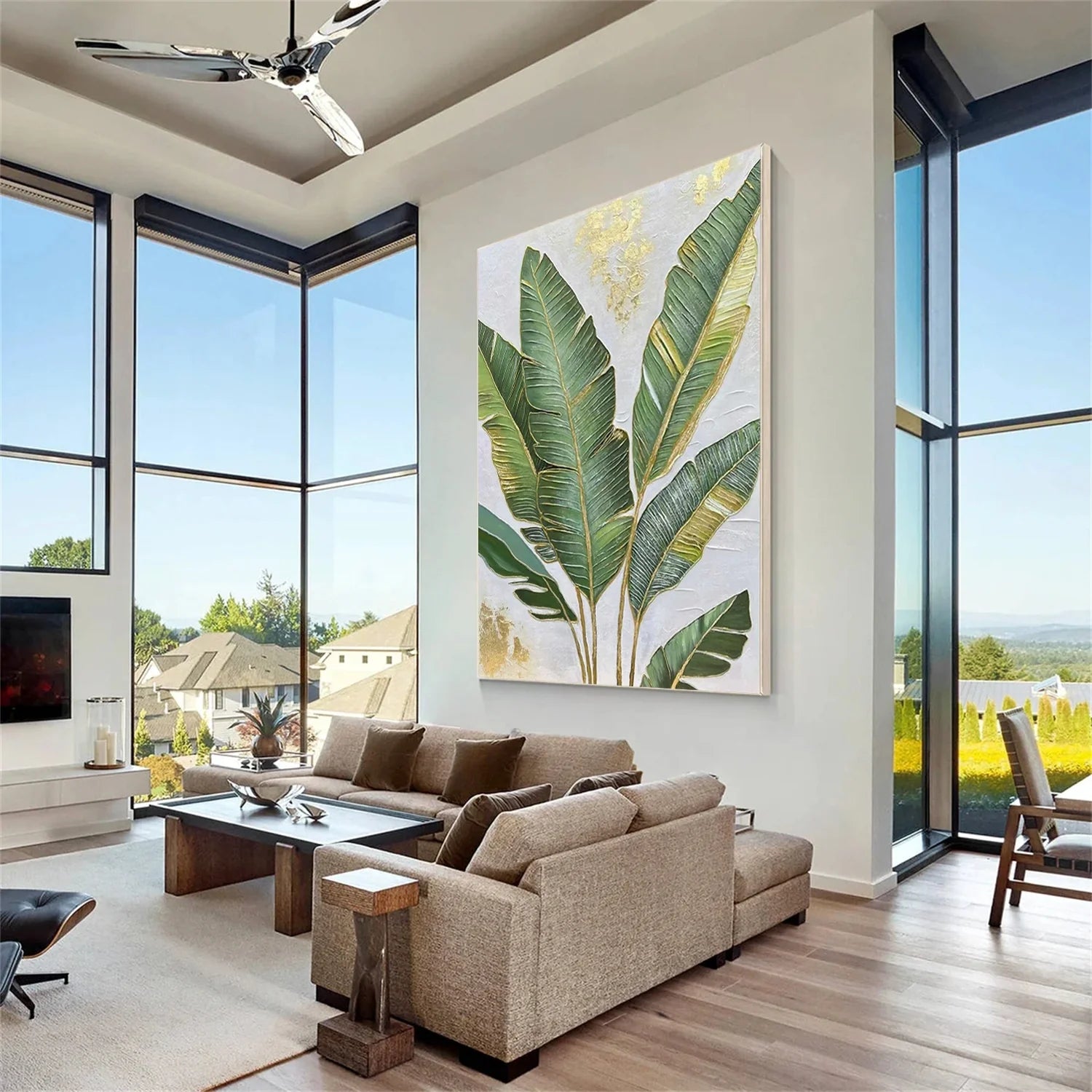 Flower & Tree Abstract Textured Wall Art #FT114