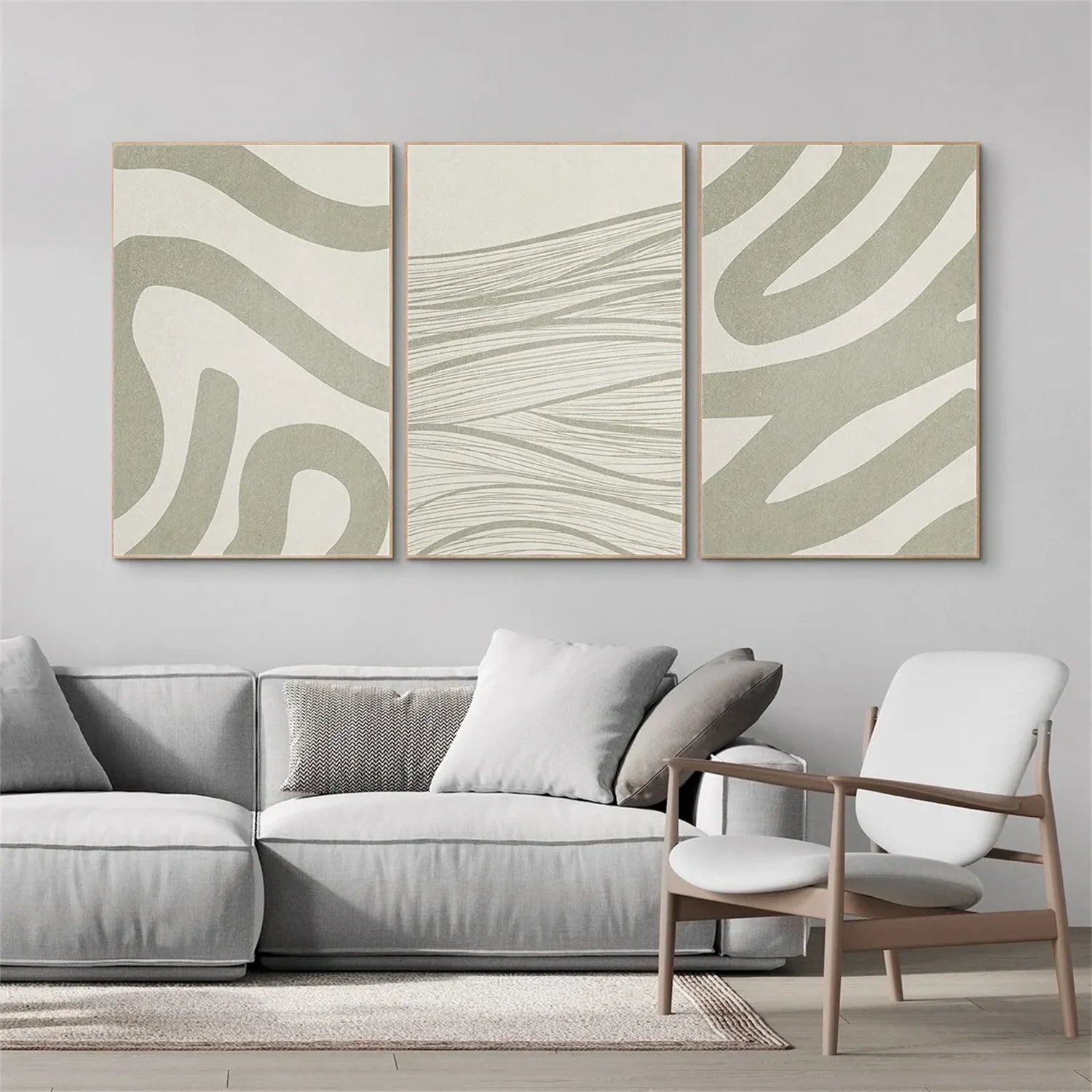 WABI SABI Abstract Tranquility Set of 3 #WA546