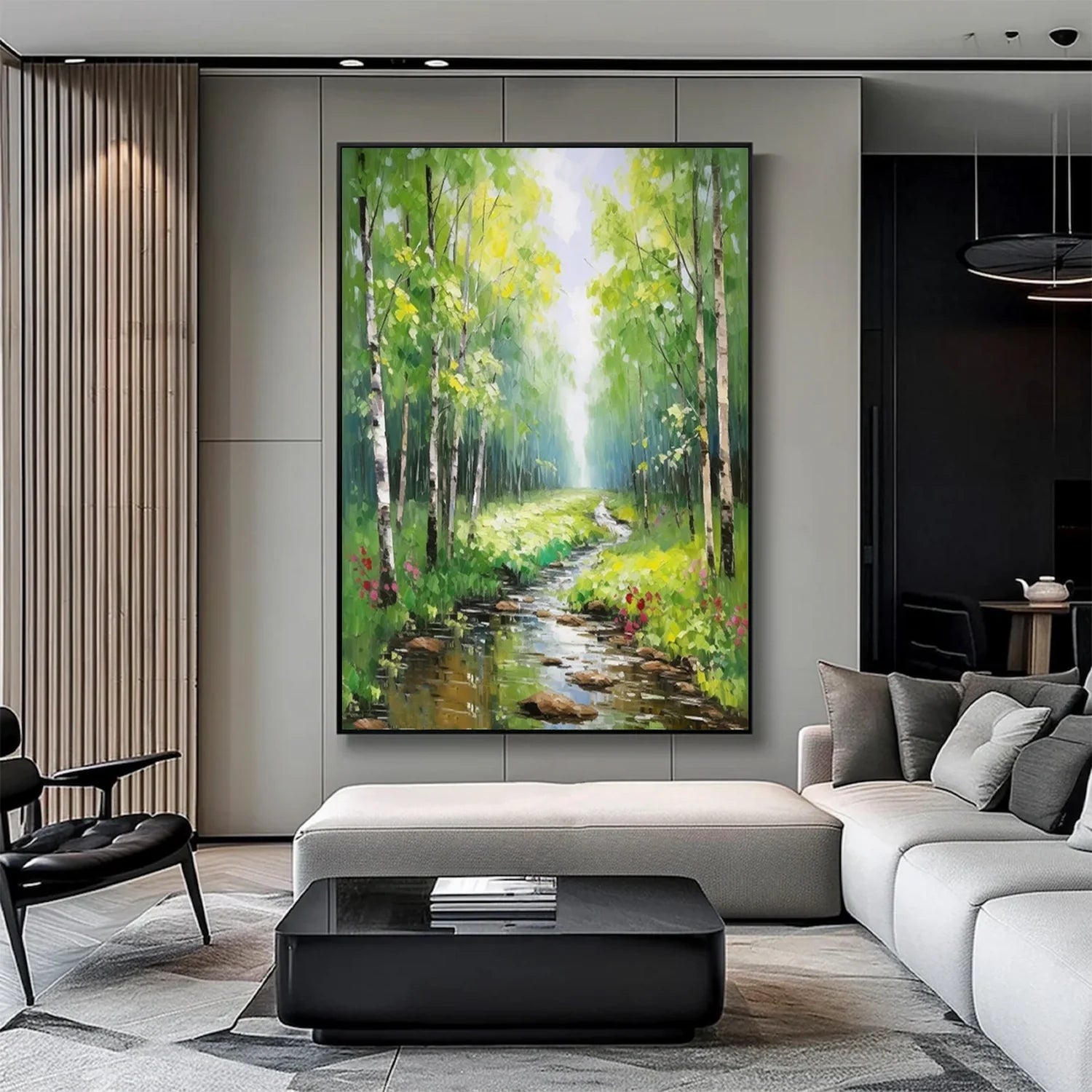 Flower & Tree Abstract Textured Wall Art #FT073