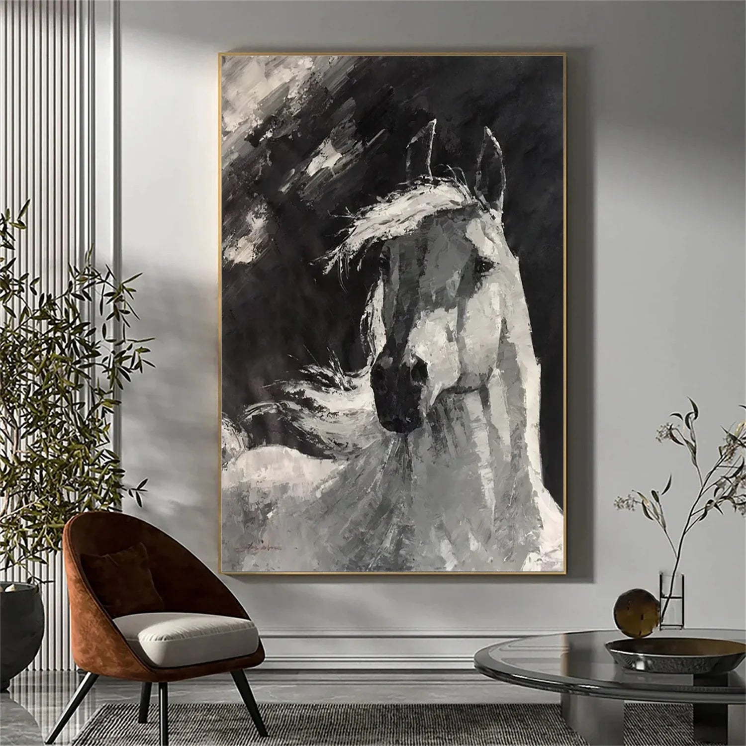Abstract Animal Horse Wall Art #AM118