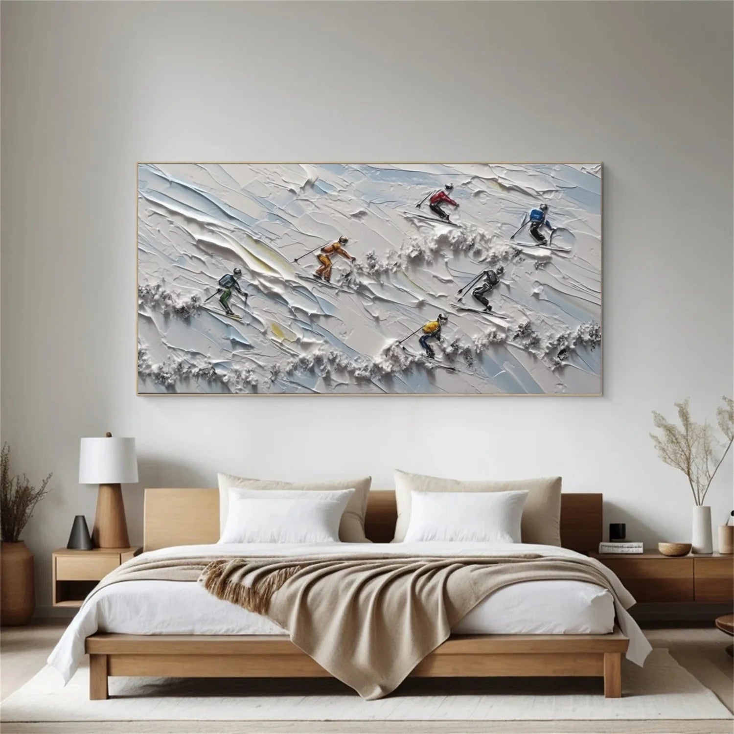 Skiing Sport_Textured Wall Art #AS051