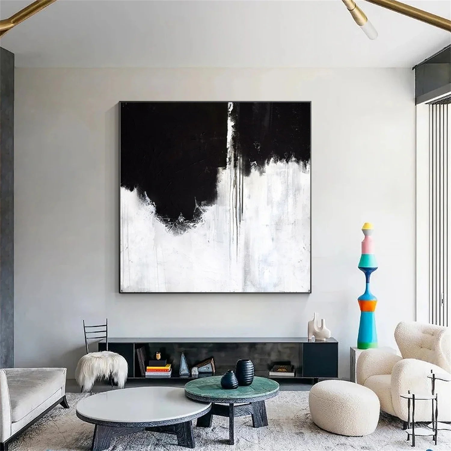 White and Black Minimalistic Art #MD198