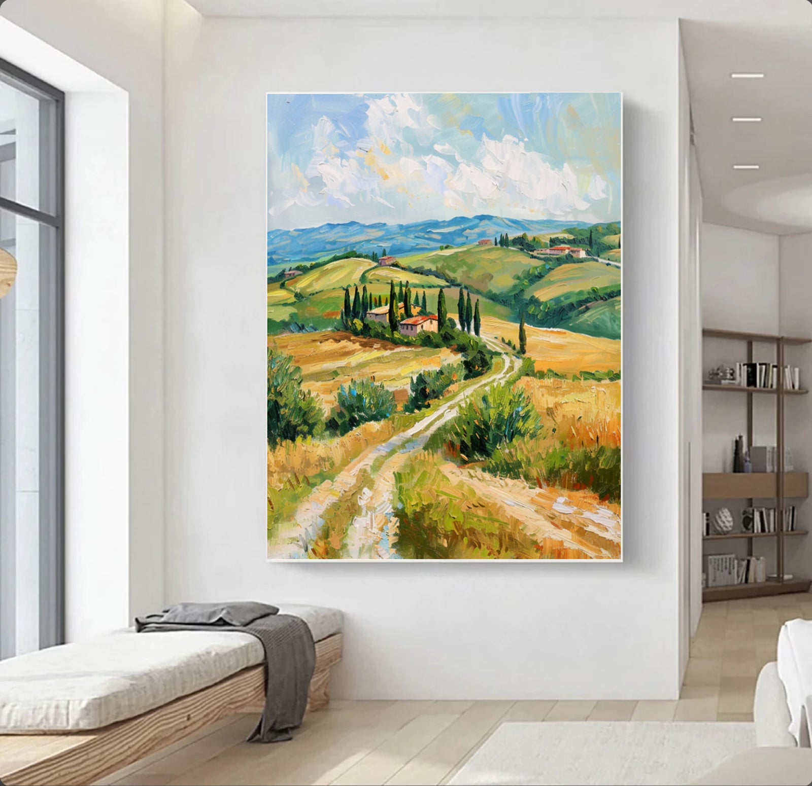 Tuscan Countryside Landscape Oil Painting #FJ670