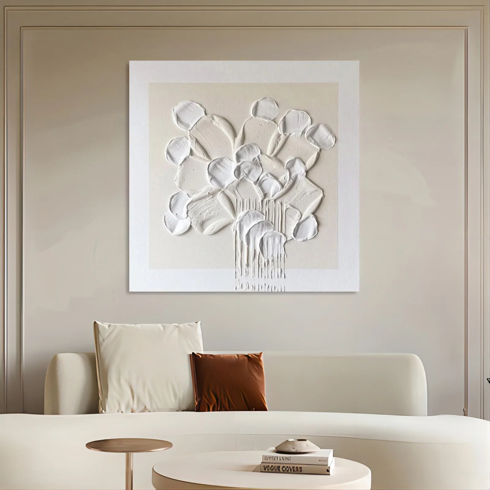 Modern Abstract Textured Floral Oil Painting #FT513