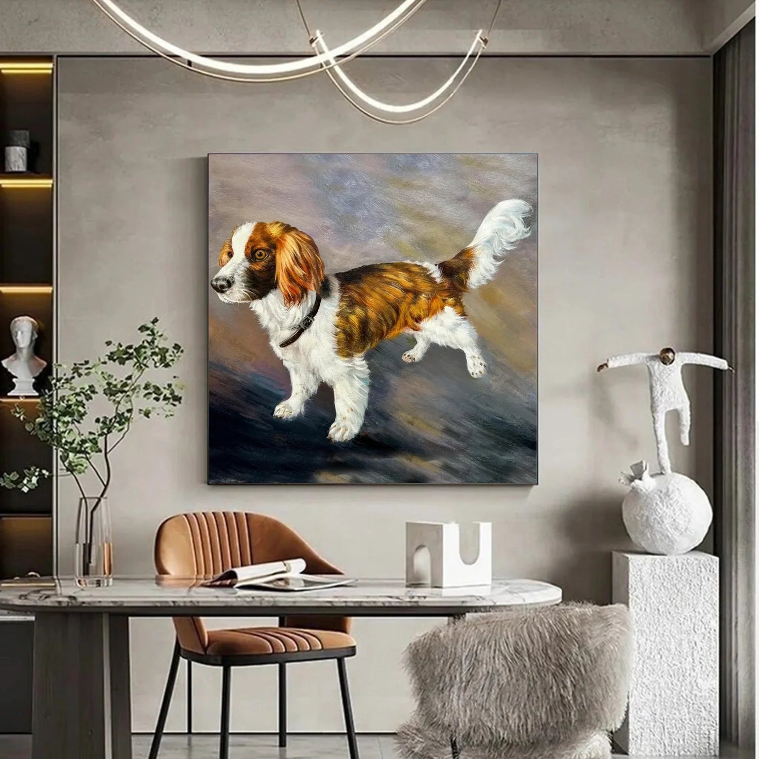 Abstract Animal Dog Wall Art #AM097