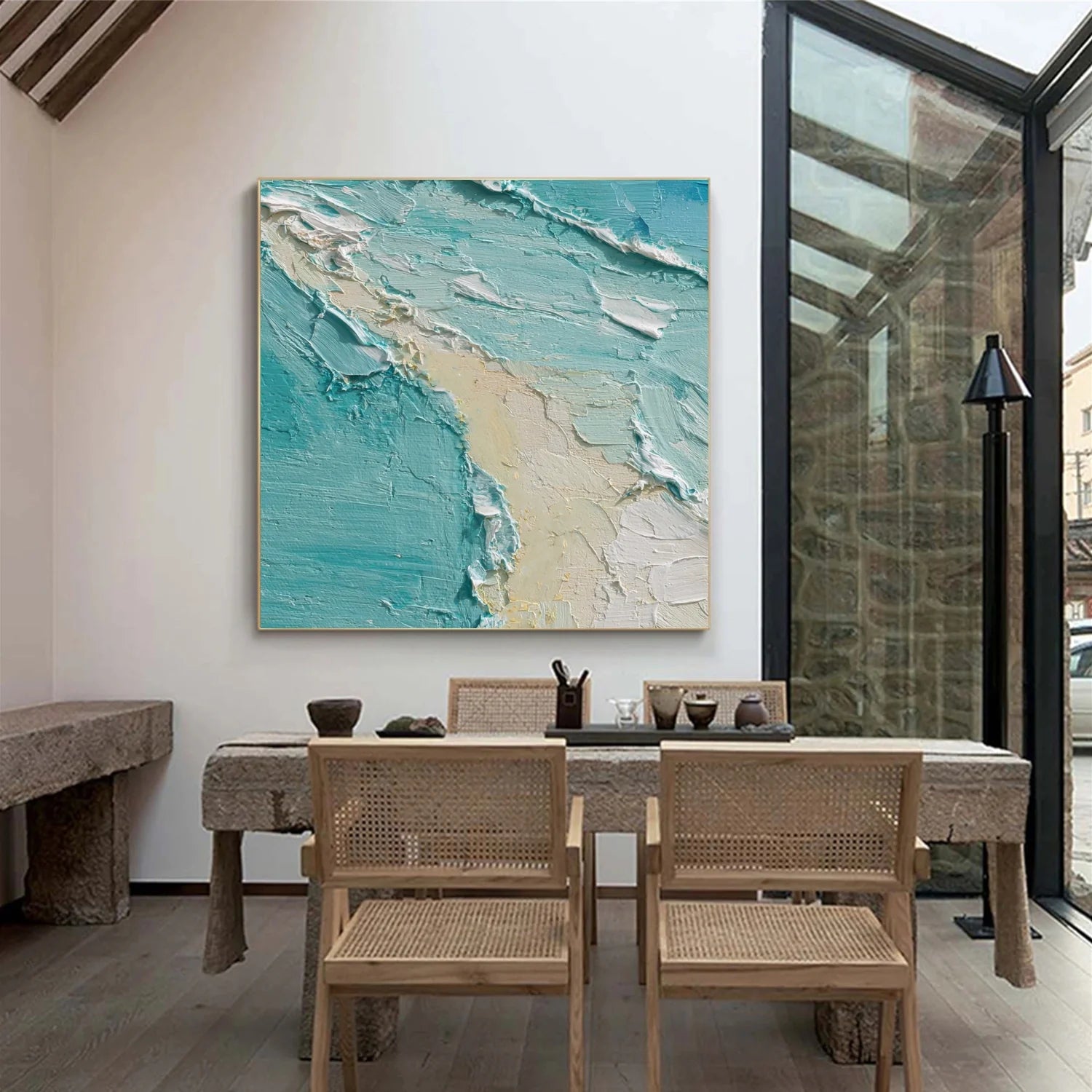 Sea & Sky Abstract Textured Wall Art #SK157