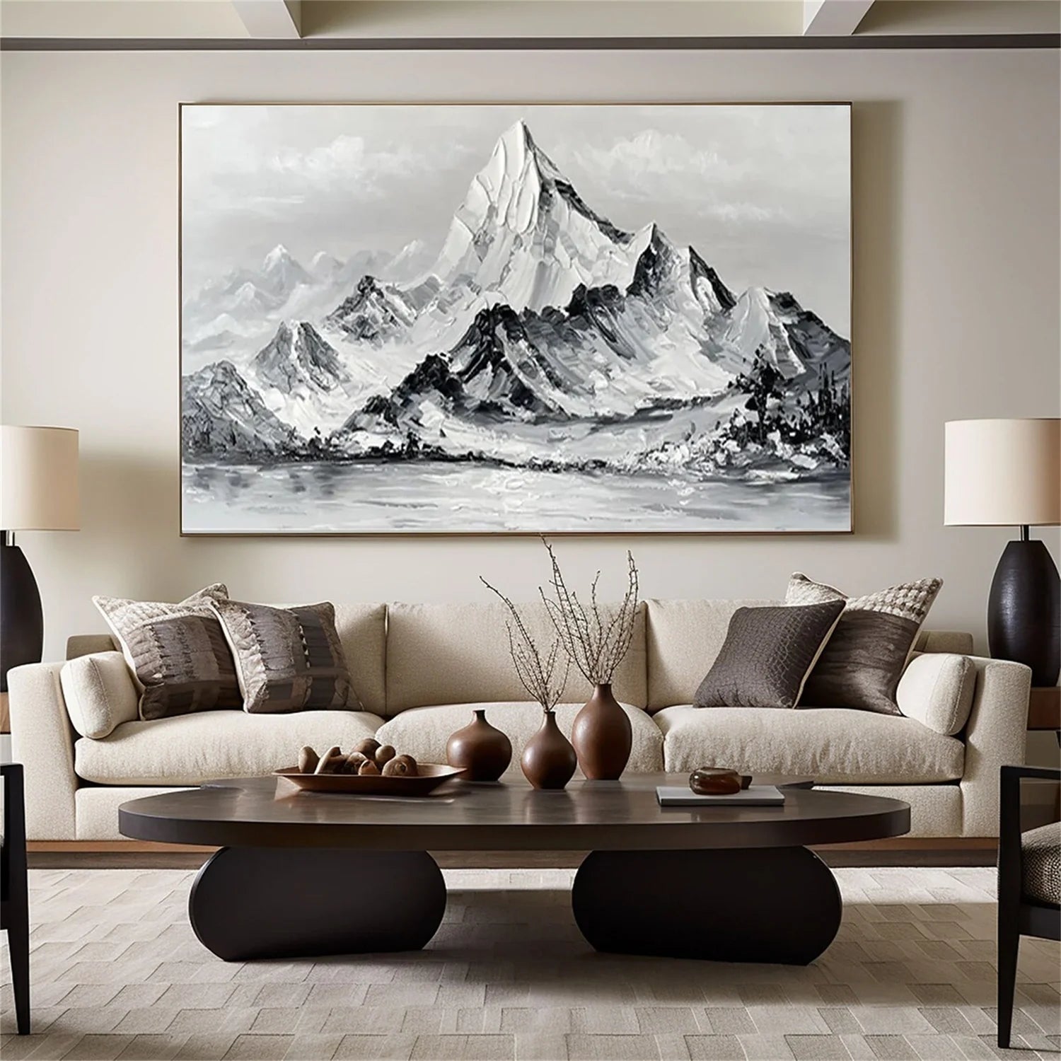 Minimalist Mountain_Textured_Canvas Art #MD262