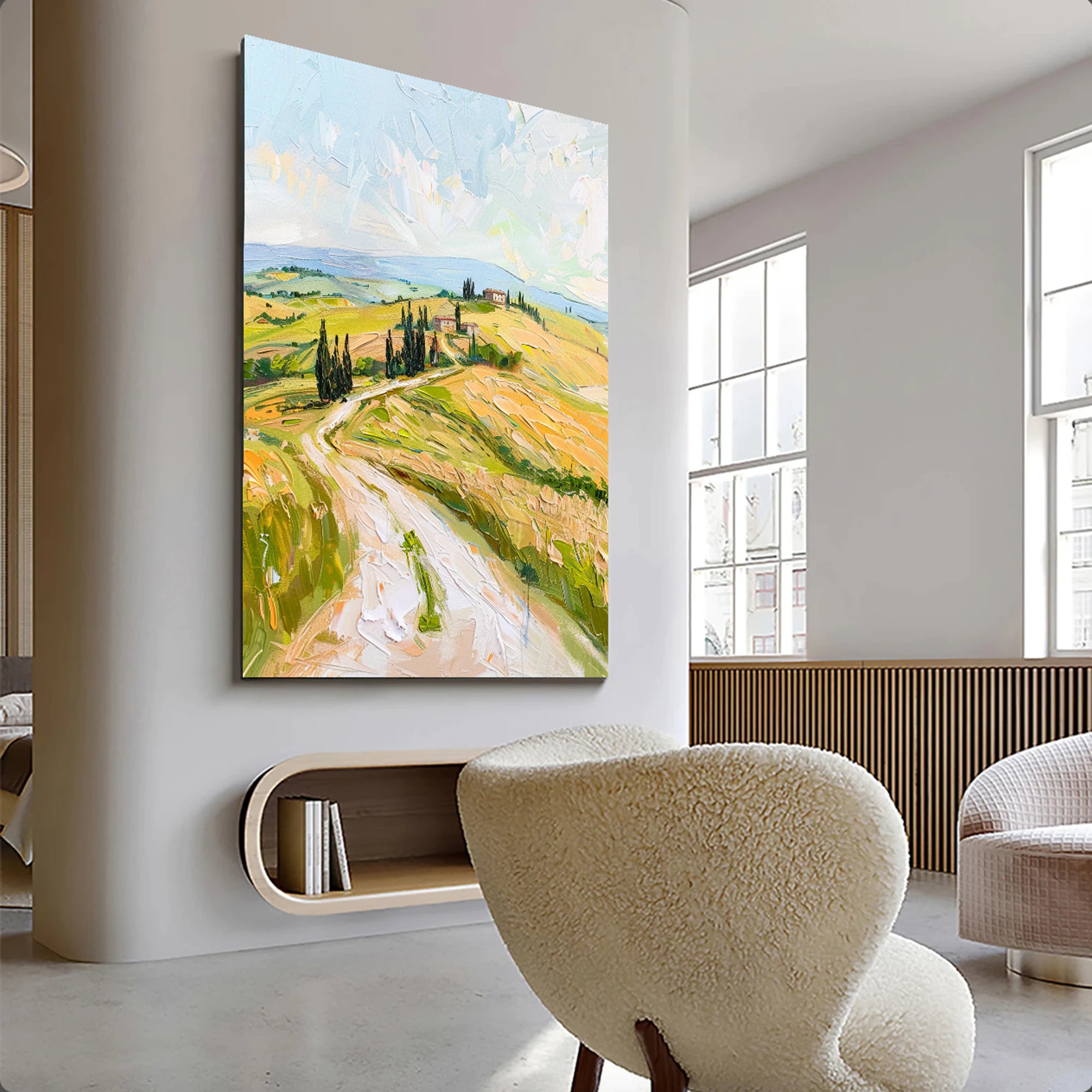 Tuscany Countryside Landscape Oil Painting #FJ599