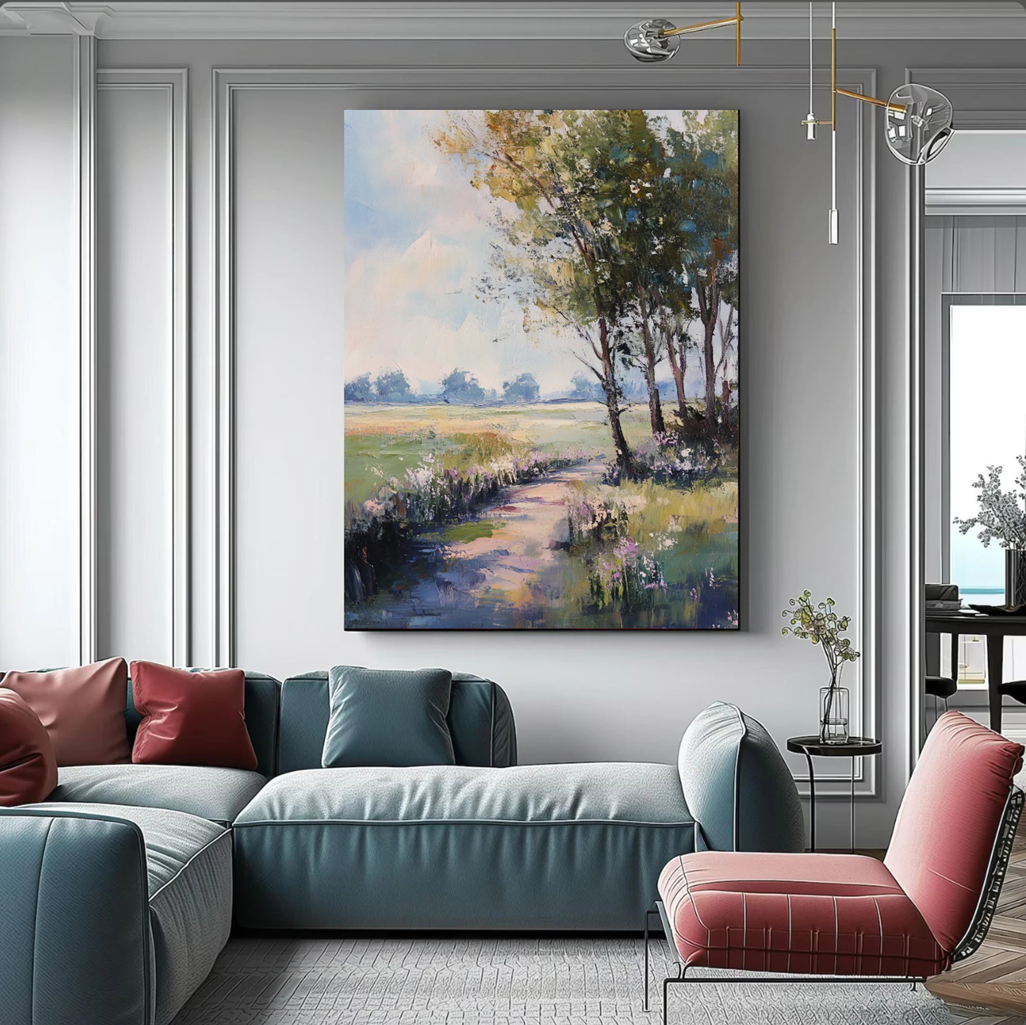 Original Hand-Painted Impressionist Landscape Oil Painting #FJ591