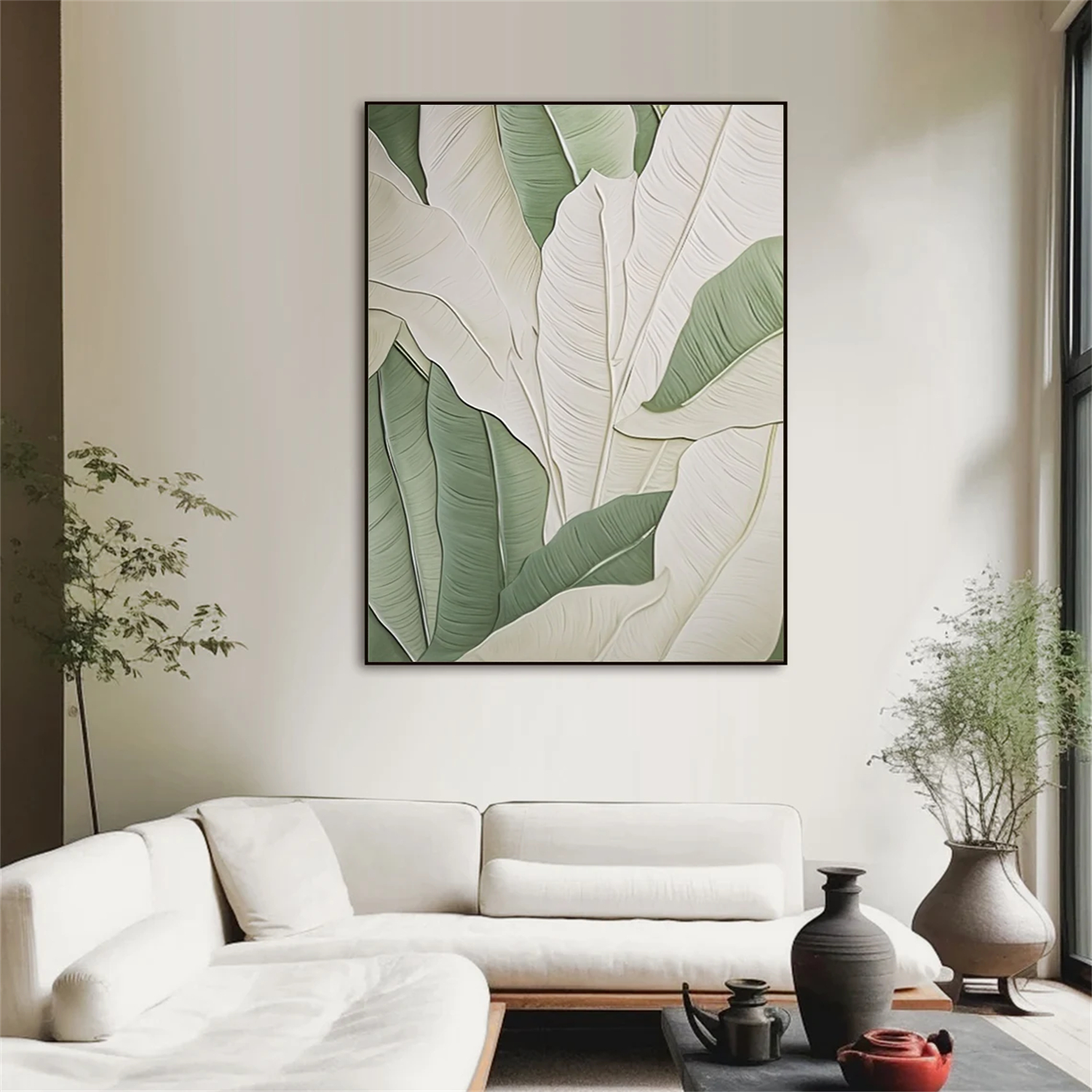 Flower & Tree Abstract Textured Wall Art #FT115
