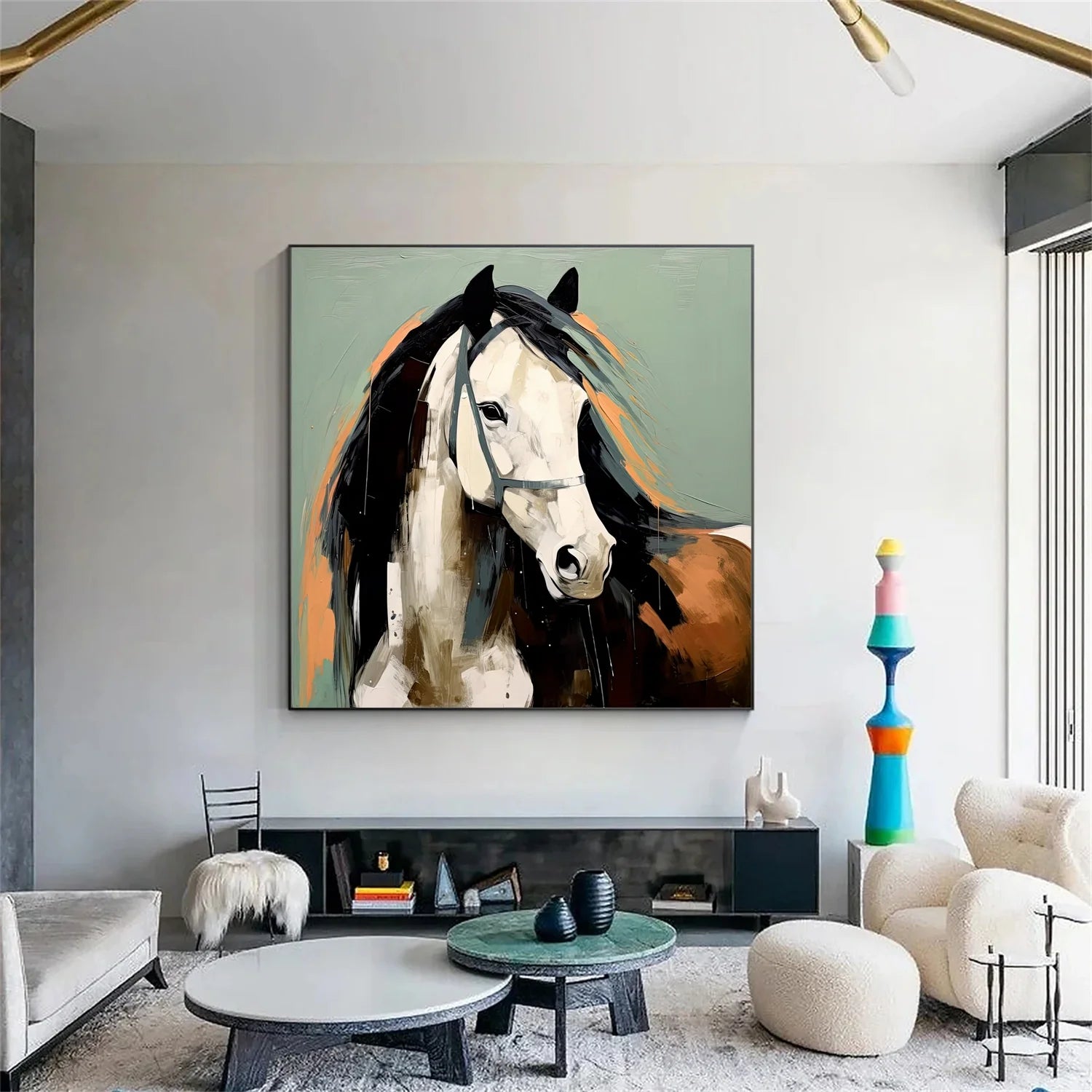 Abstract Animal Horse Wall Art #AM106