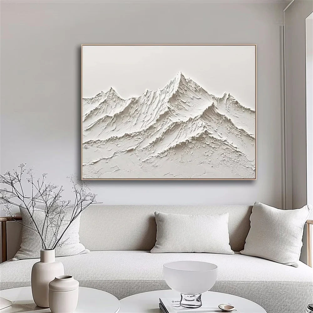Minimalist Mountain Oil Painting #FJ205
