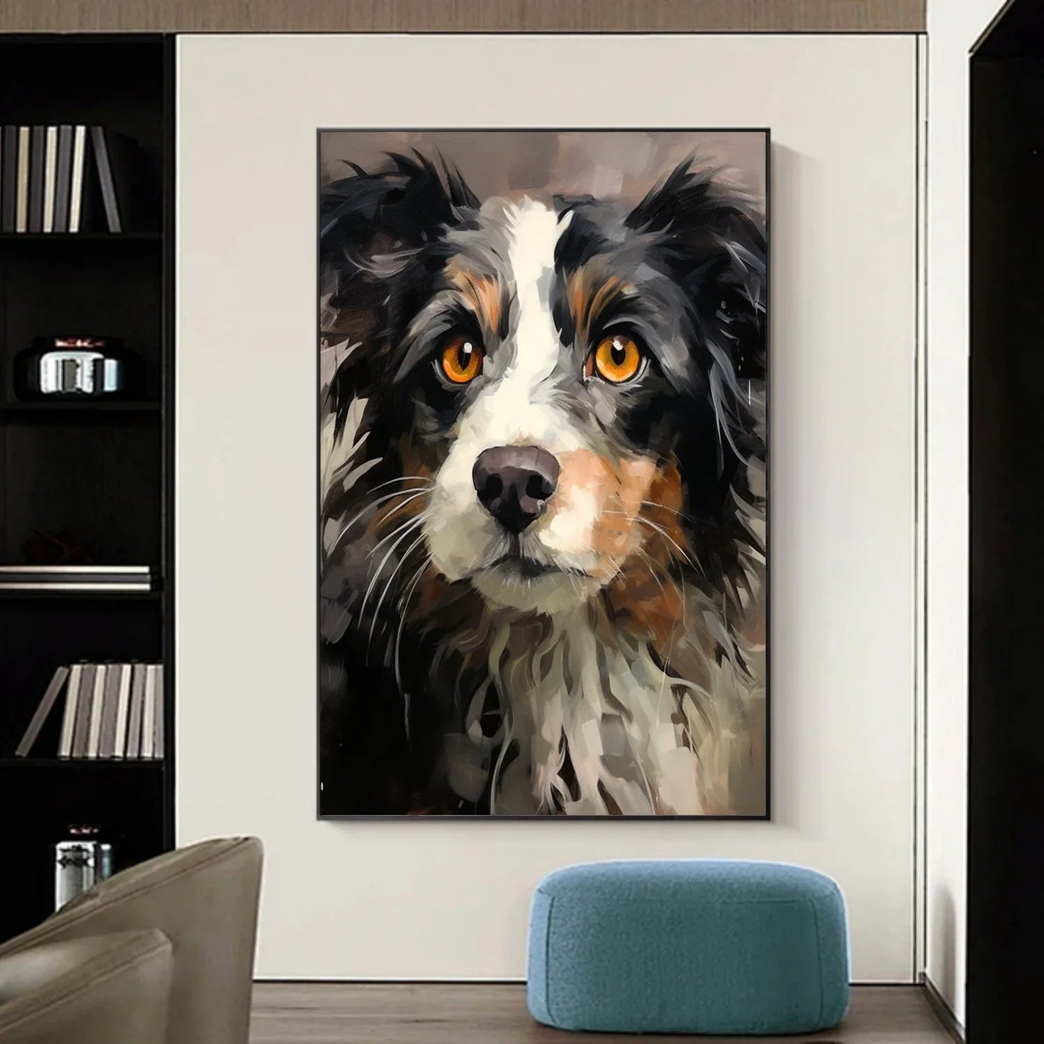 Abstract Animal Dog Wall Art #AM100