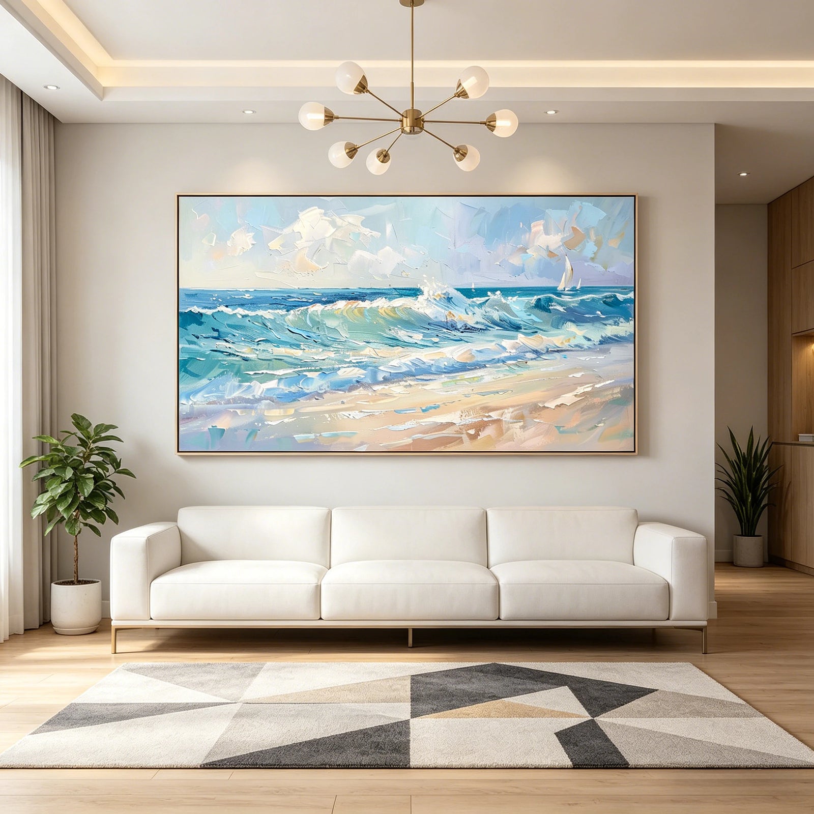 Impressionist Ocean Wave Oil Painting #SK606