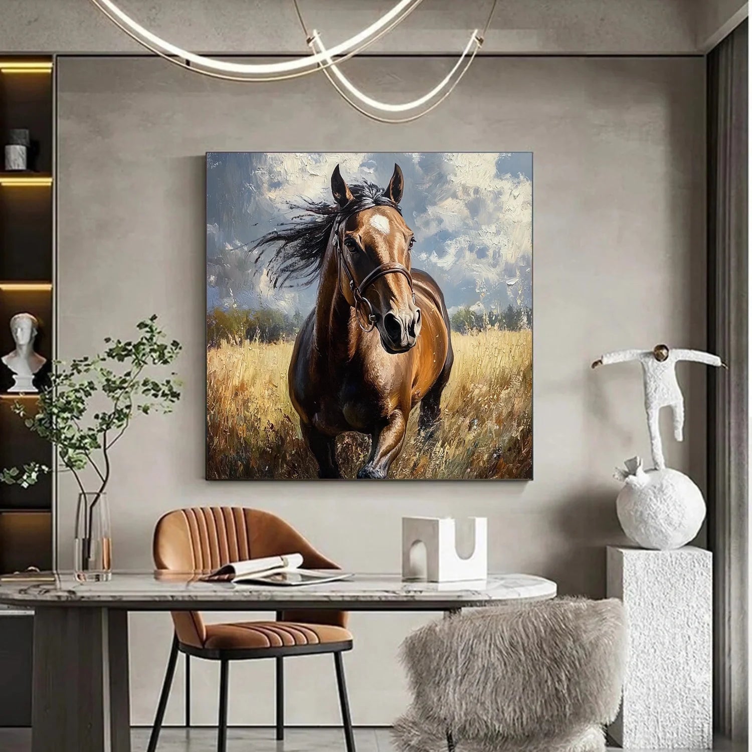 Abstract Animal Horse Wall Art #AM104