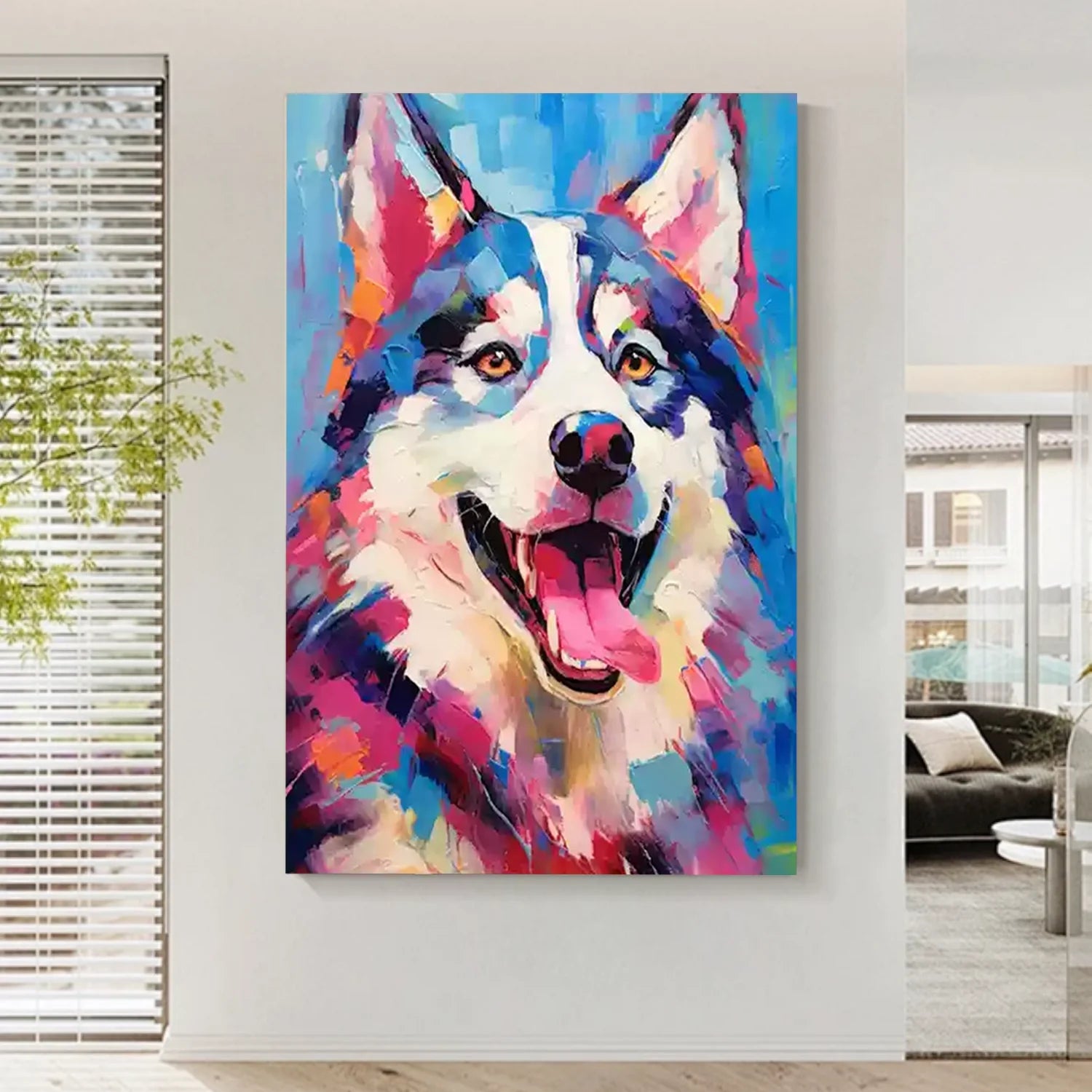 Abstract Animal Dog Wall Art #AM115