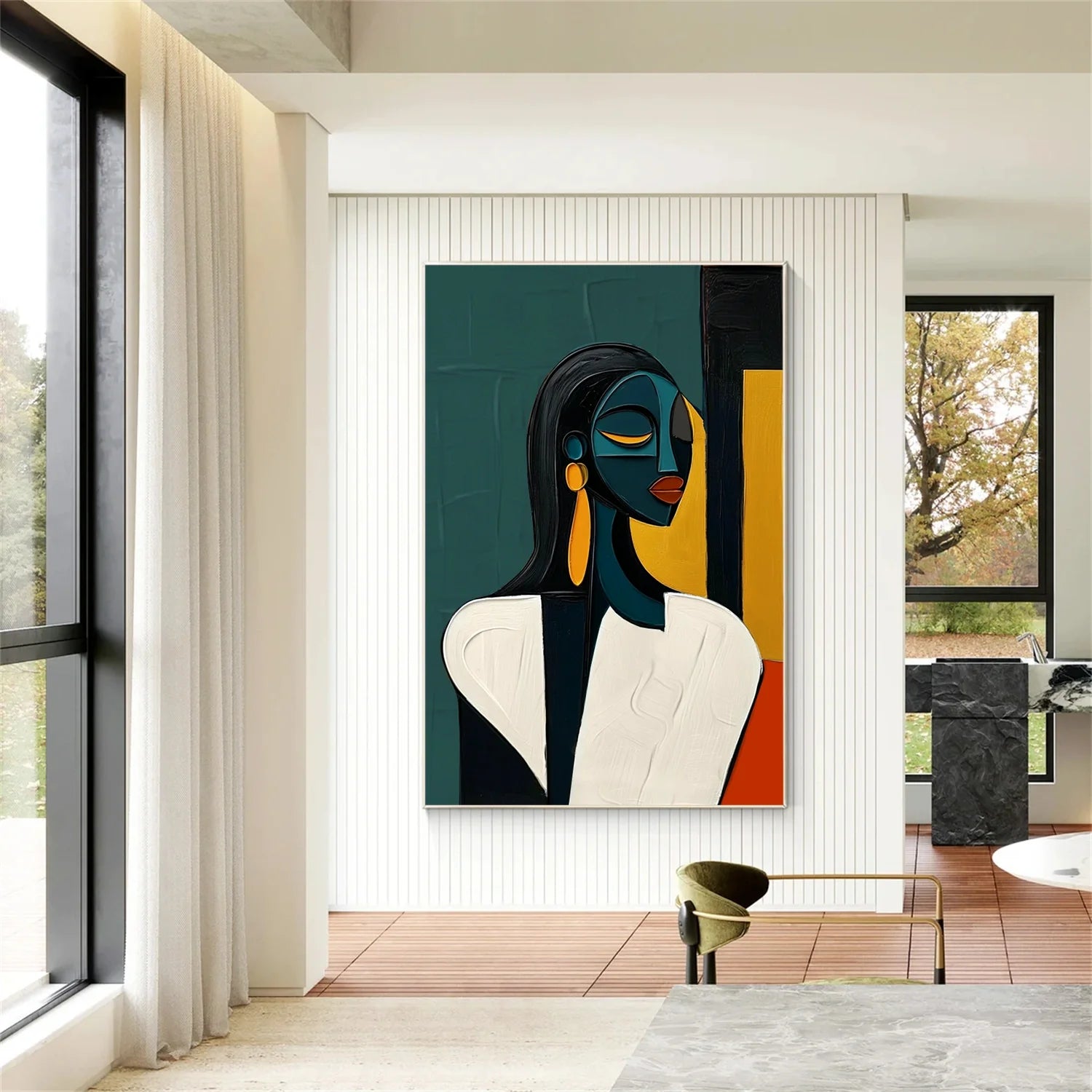 Abstract Portrait Colorful Painting #AB029