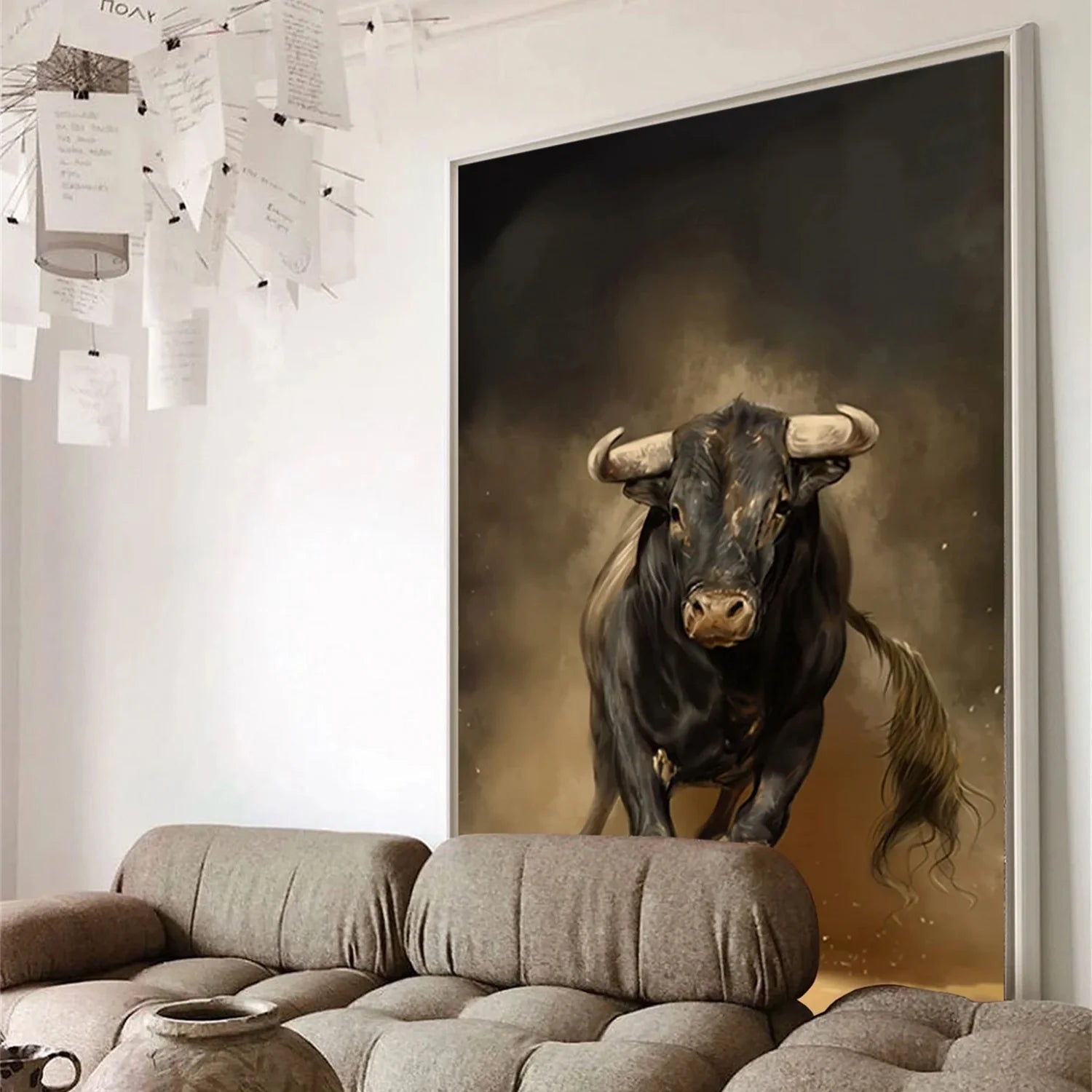 Black and Brown Abstract Animal Wall Art #AM057
