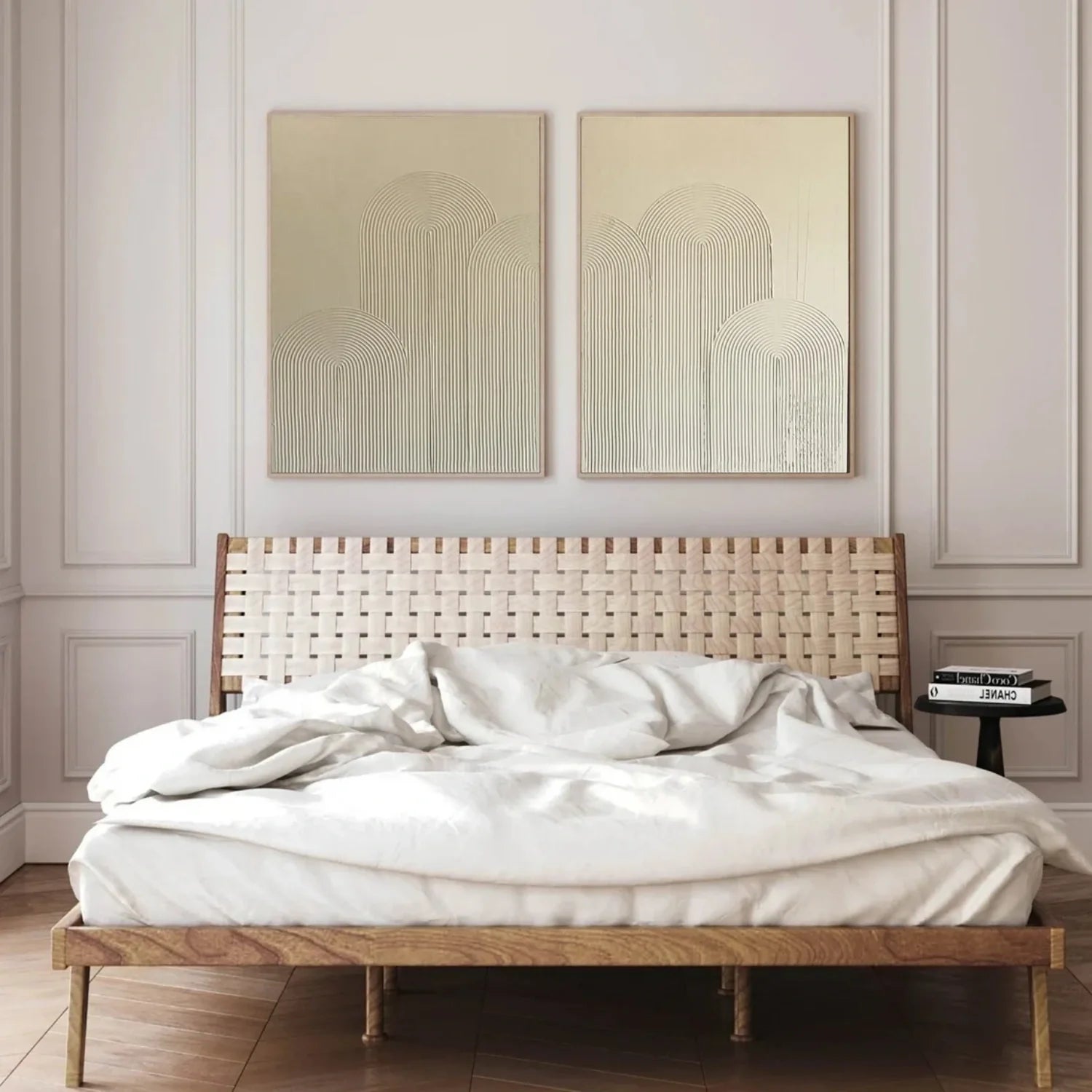 Beige Minimalist Textured Art Set of 2 #MD202