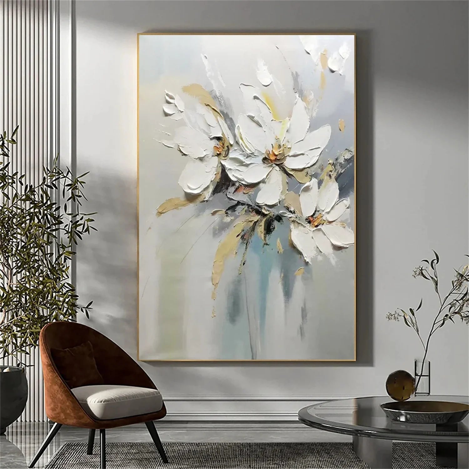 Flower & Tree Abstract_Textured Wall Art #FT121