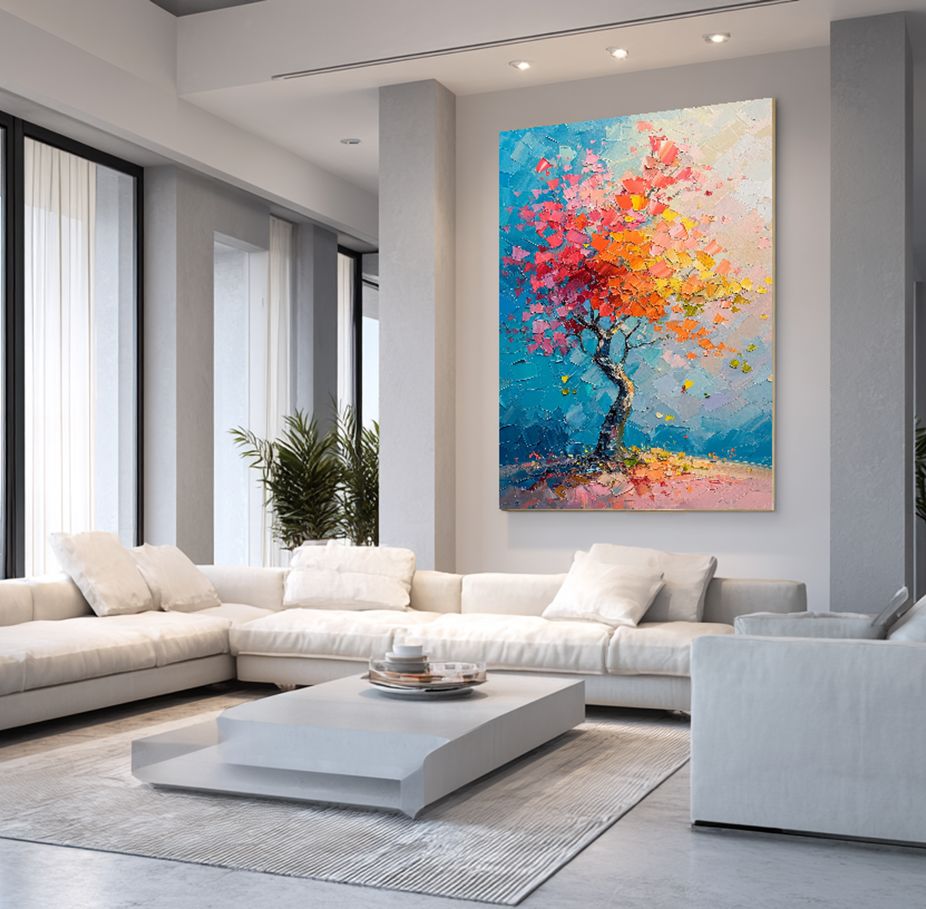 Autumn Tree Impasto Oil Painting #FT209