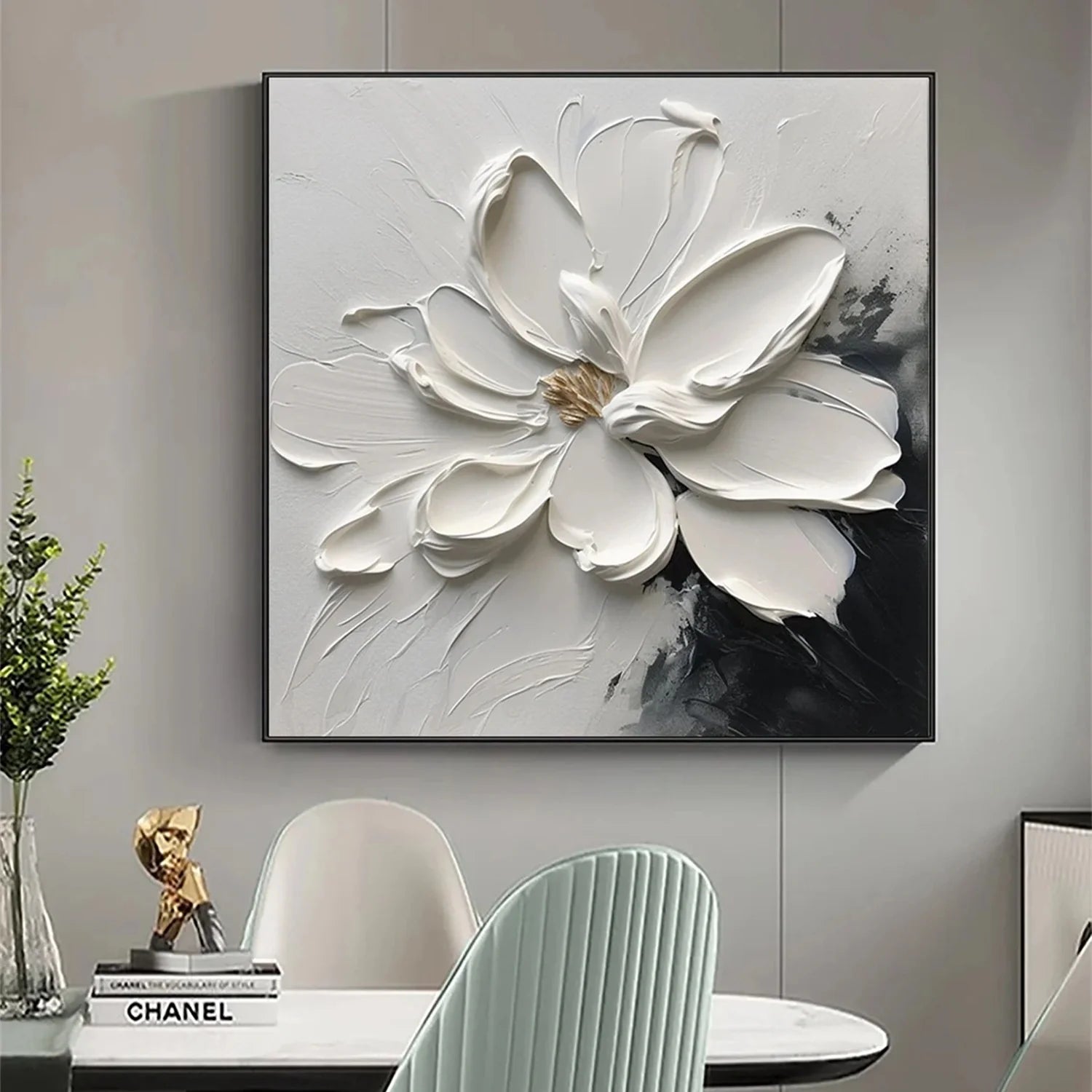 Flower & Tree Abstract Textured Wall Art #FT059